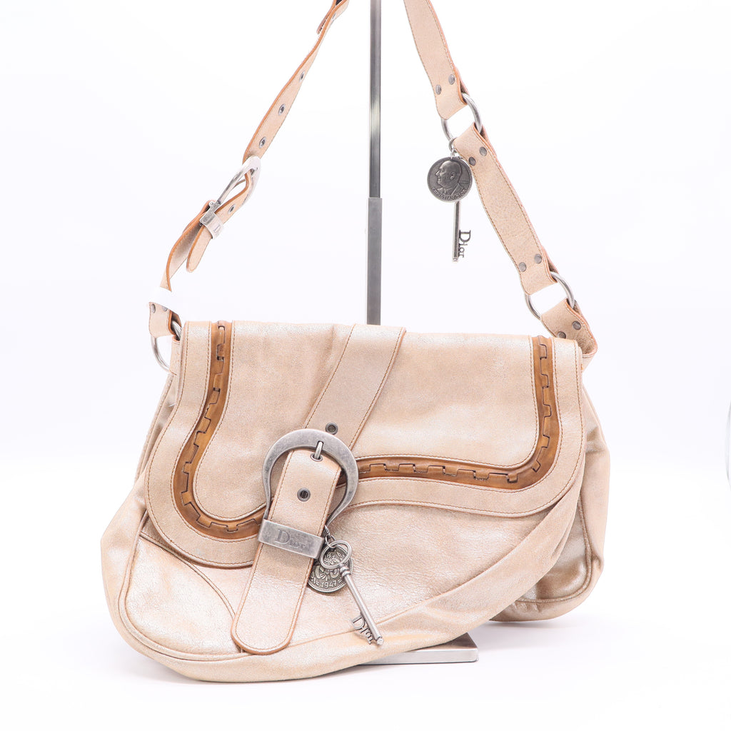 Christian Dior Leather Vintage Double Saddle Vintage B20072