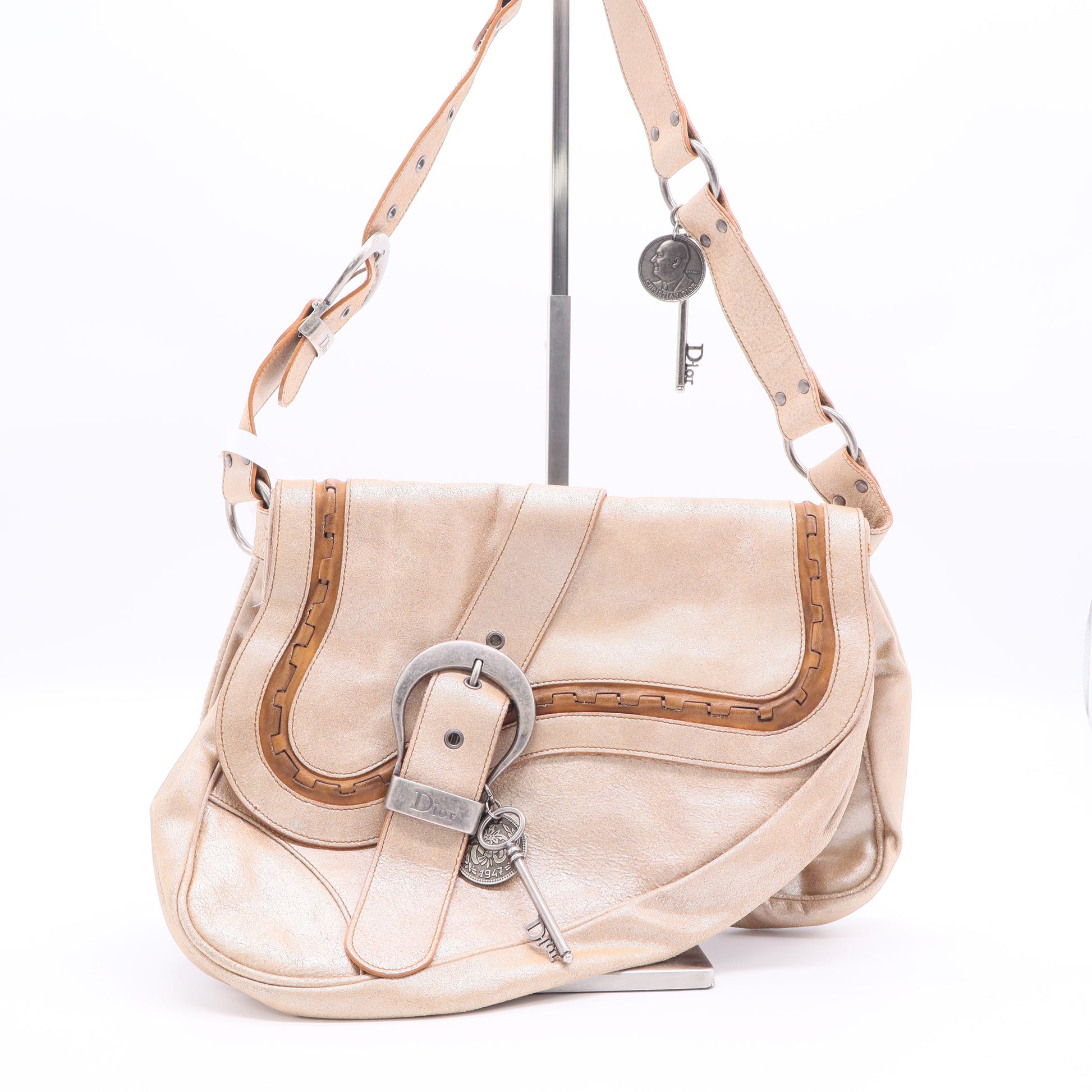 Christian Dior Leather Vintage Double Saddle Vintage B20072