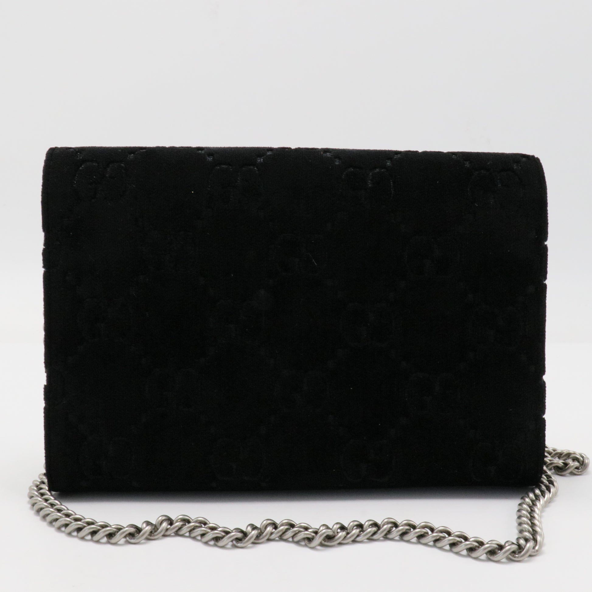 Dionysus Chain Wallet GG Velvet Small