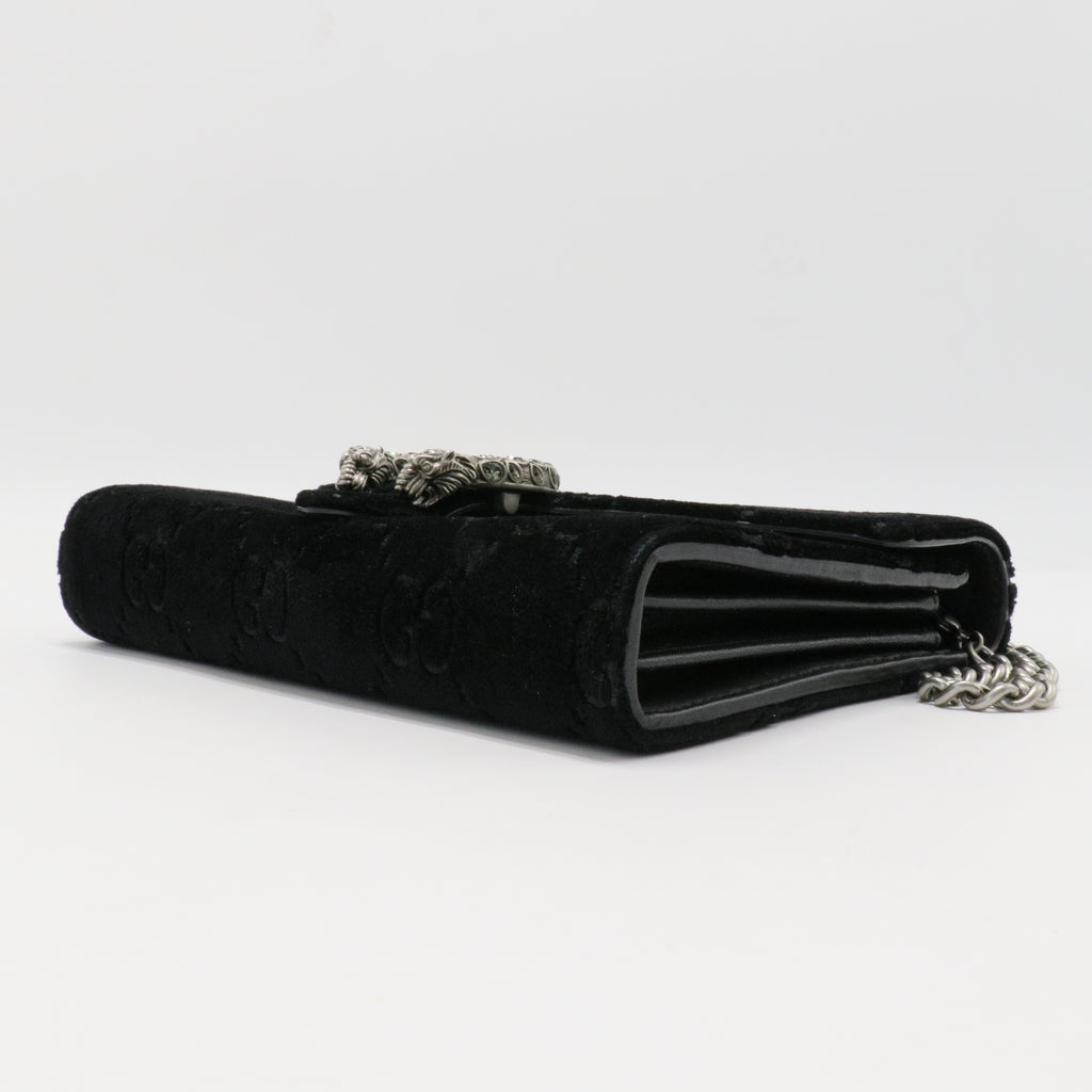 Dionysus Chain Wallet GG Velvet Small