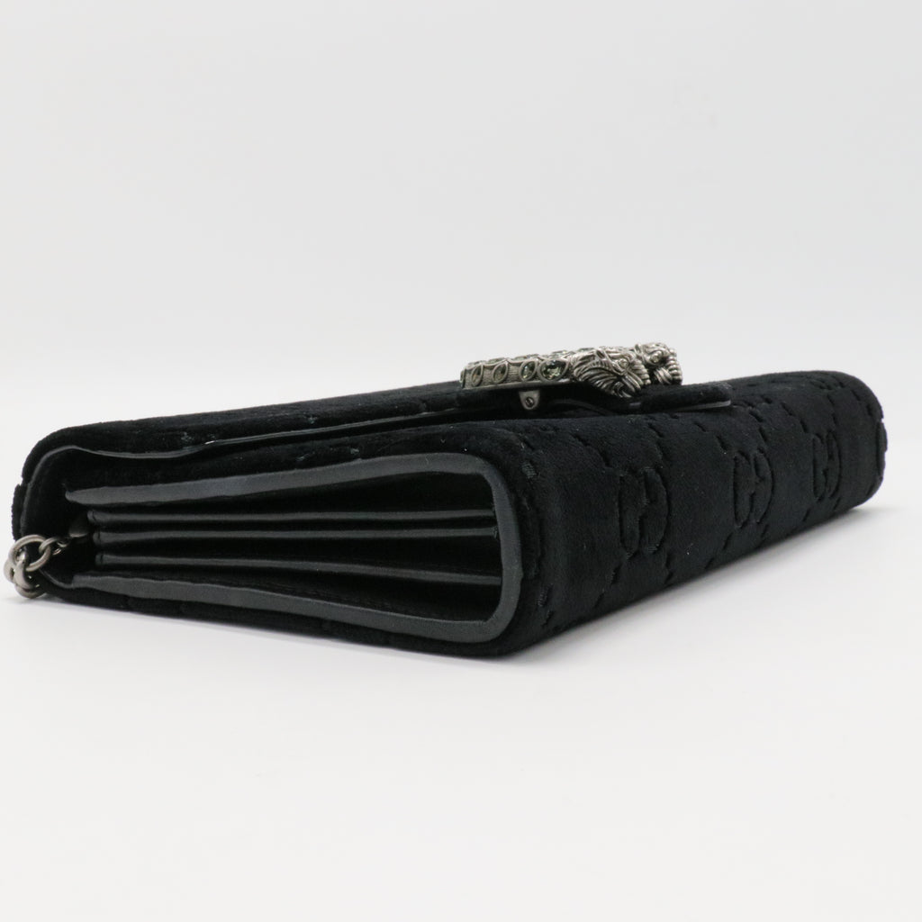 Dionysus Chain Wallet GG Velvet Small