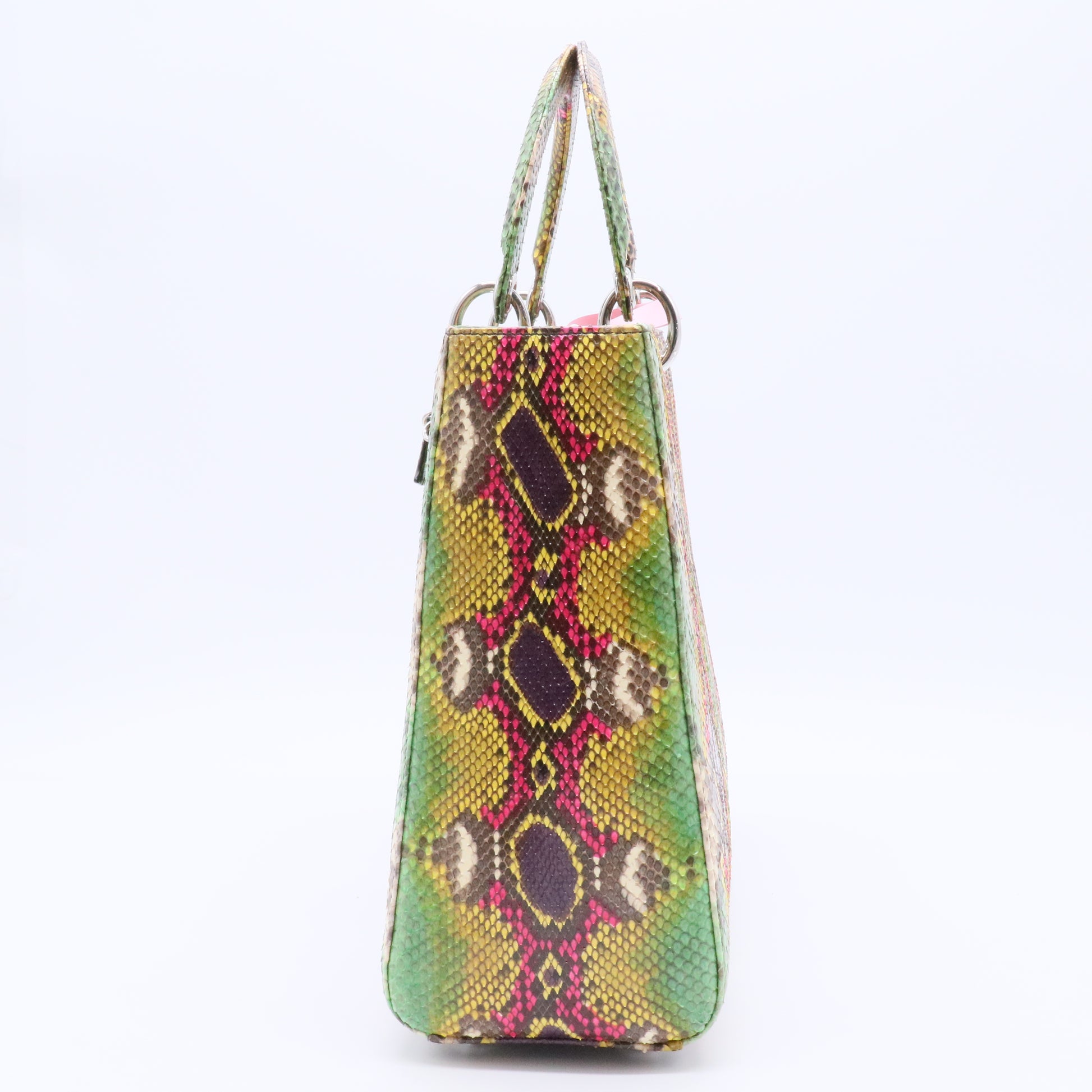 Multicolor Python Lady Dior  Handbag Twins