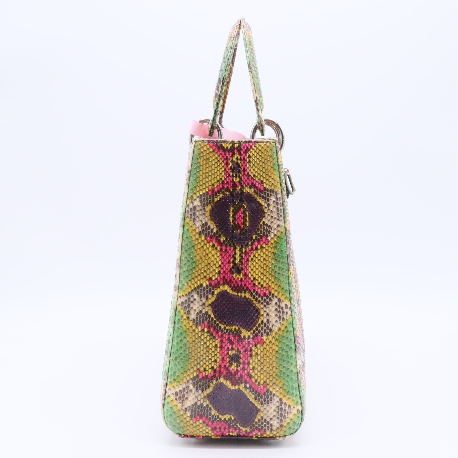 Multicolor Python Lady Dior  Handbag Twins