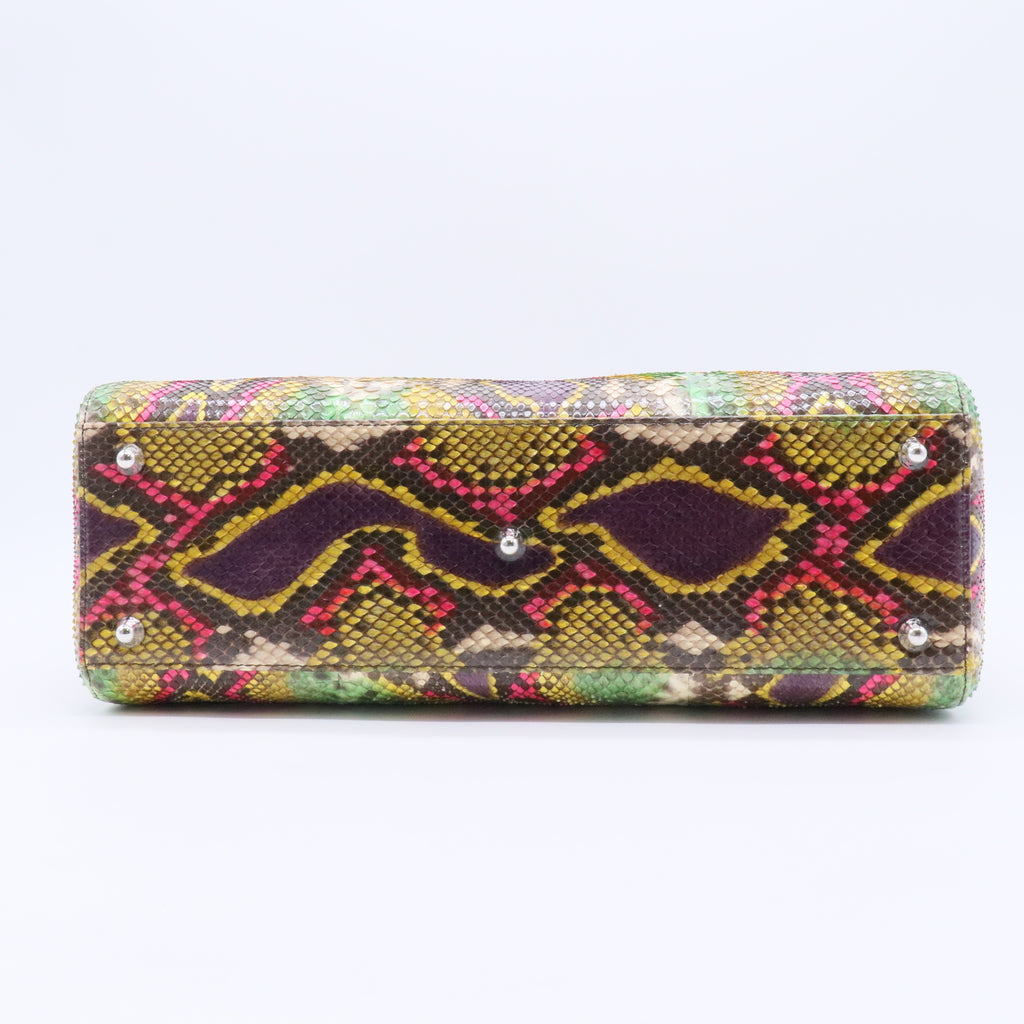 Multicolor Python Lady Dior  Handbag Twins