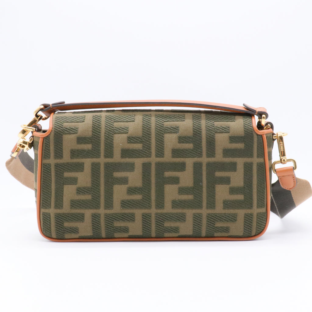 Baguette NM Bag Zucca Embroidered Canvas Medium For Gisel