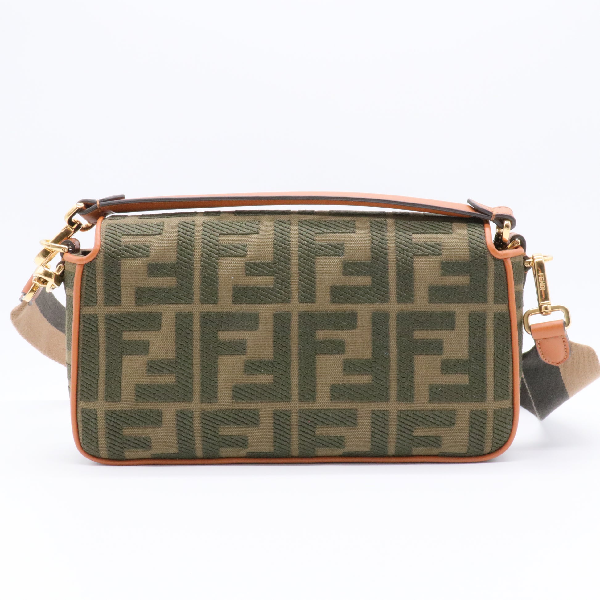 Baguette NM Bag Zucca Embroidered Canvas Medium For Gisel