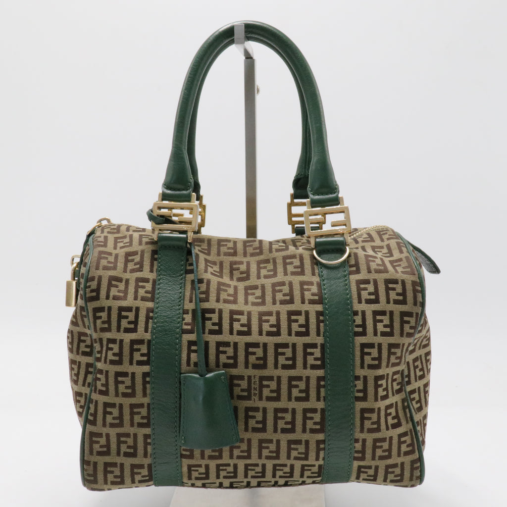 Zucchino Canvas and Leather Small Forever Bauletto Bag