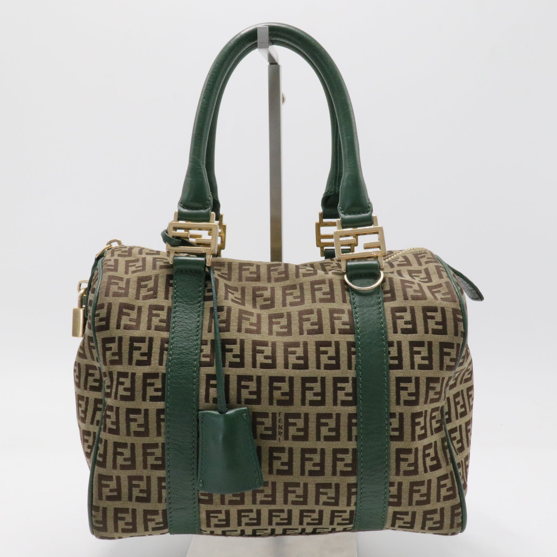 Zucchino Canvas and Leather Small Forever Bauletto Bag