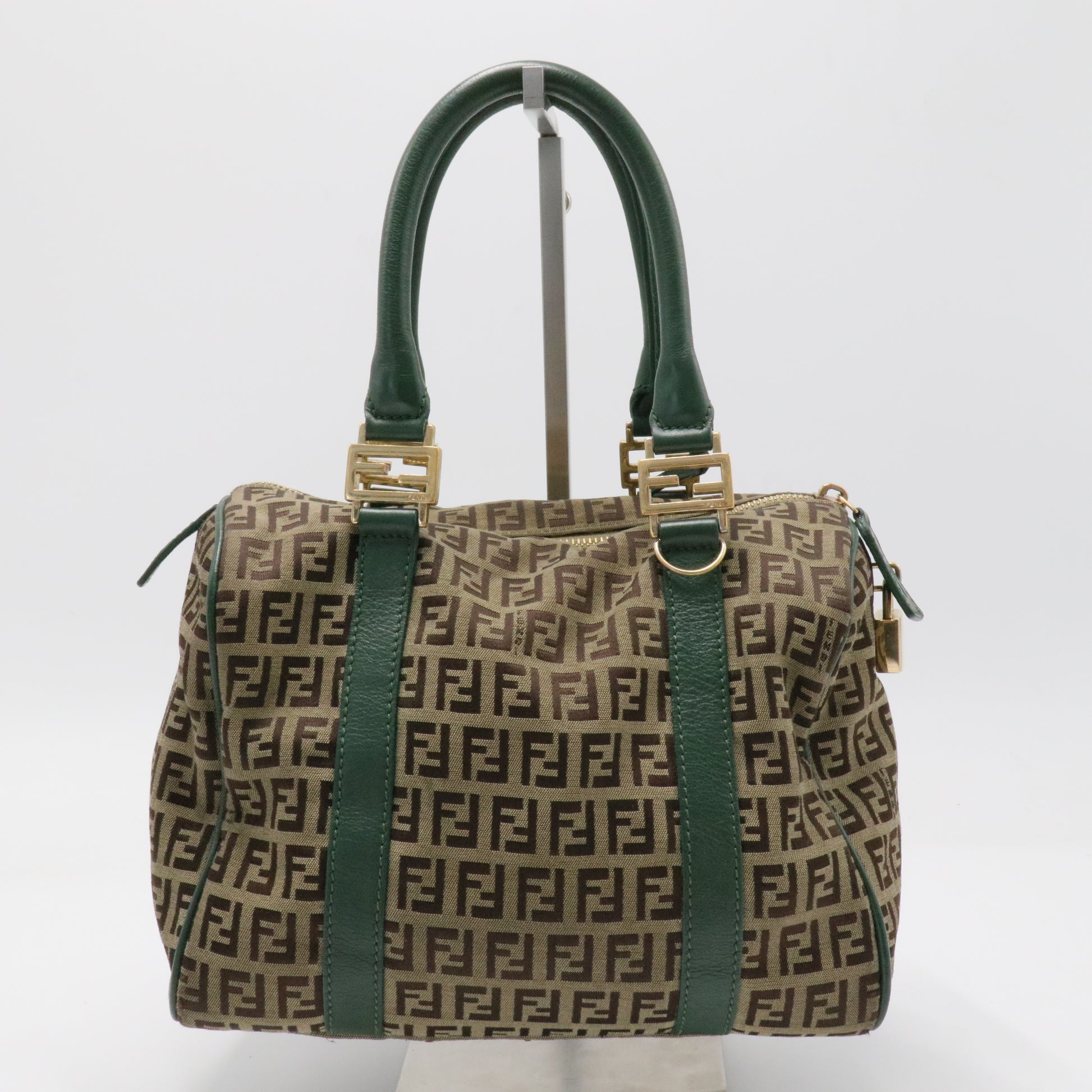 Zucchino Canvas and Leather Small Forever Bauletto Bag