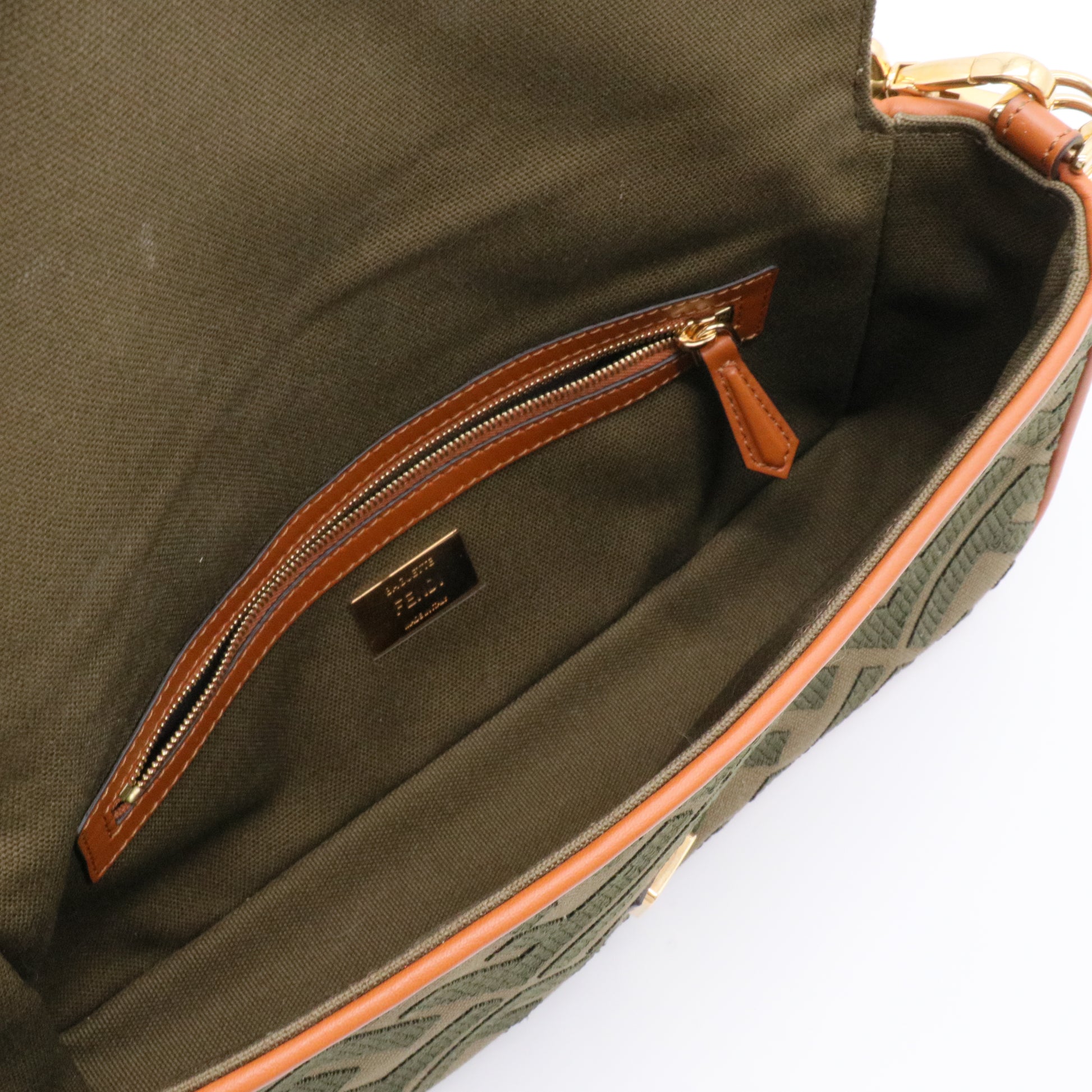 Baguette NM Bag Zucca Embroidered Canvas Medium For Gisel