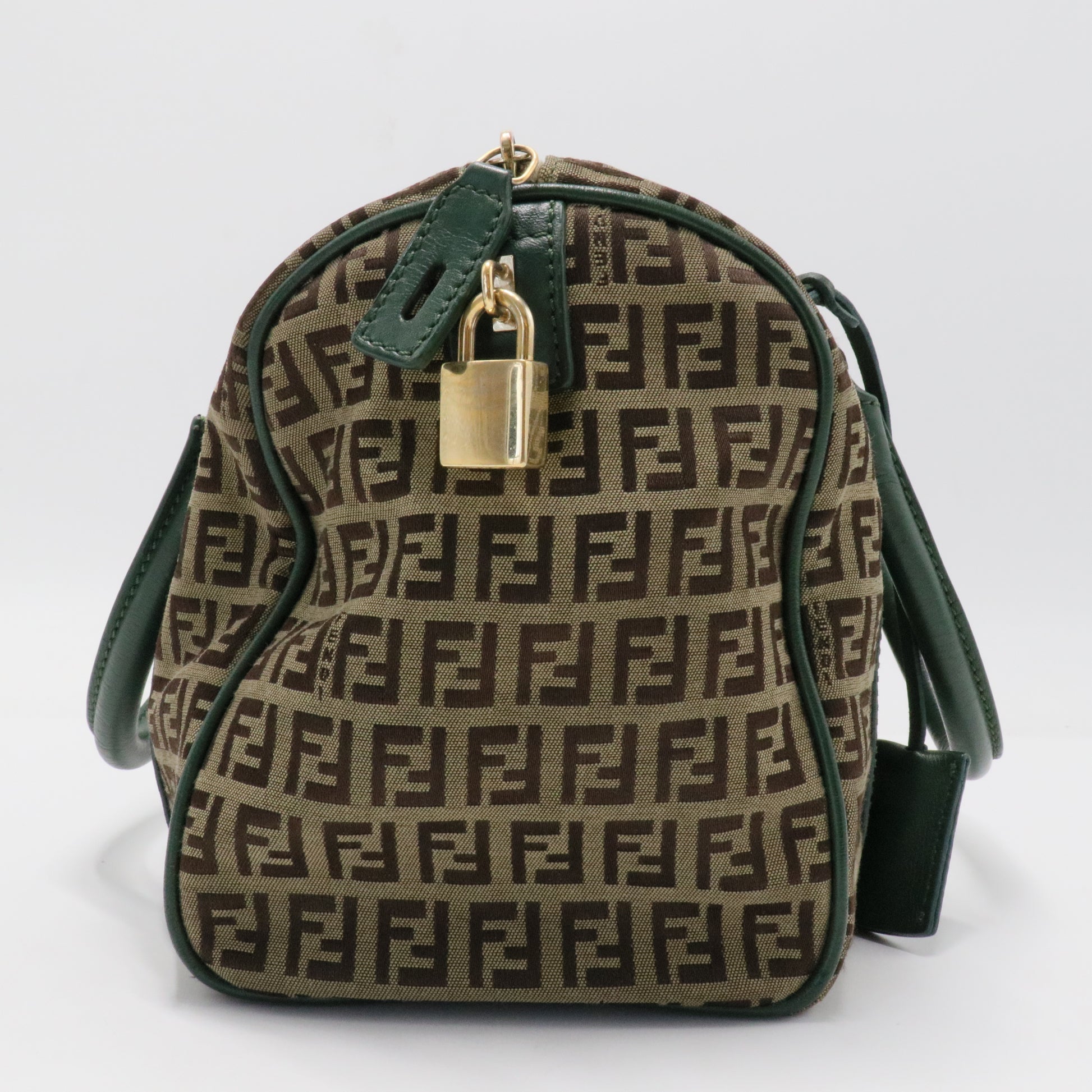Zucchino Canvas and Leather Small Forever Bauletto Bag