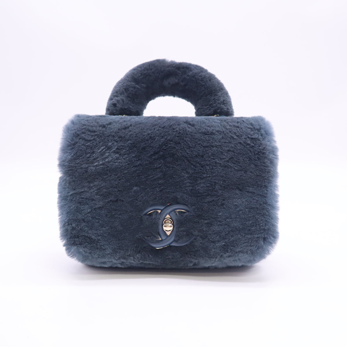 Chanel Paris-Cosmopolite Fur Top Handle Flap Bag Twins LDJ6633