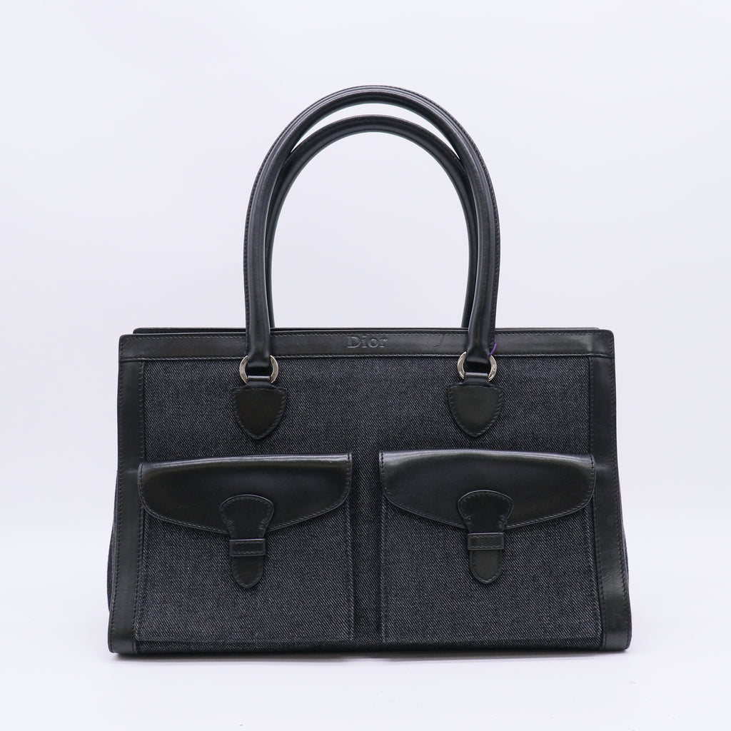 Christian Dior Double Pocket Denim Tote Bag twins LDJ4831