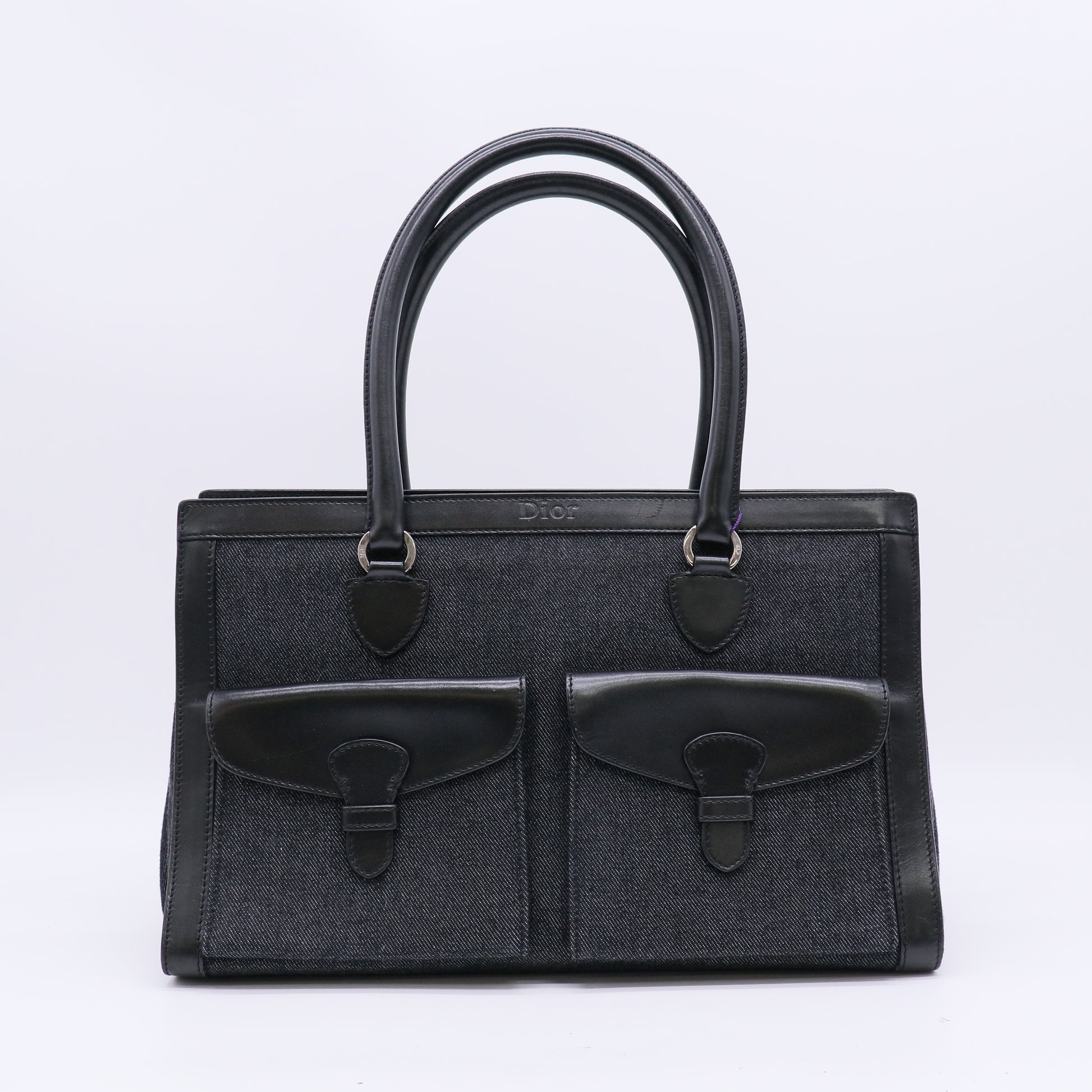 Christian Dior Double Pocket Denim Tote Bag twins LDJ4831
