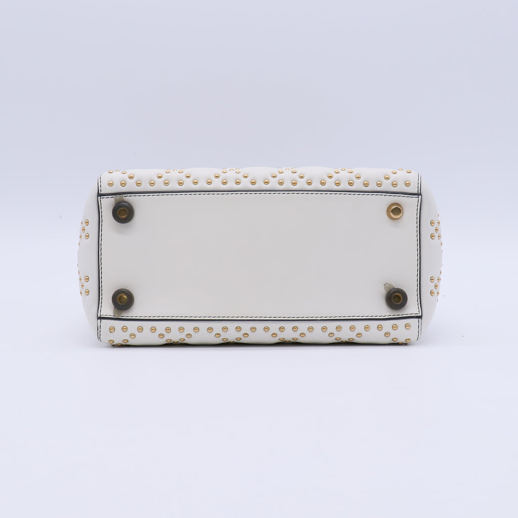Christian Dior Supple Lady Dior Bag Cannage Studded Lambskin Medium  B21638
