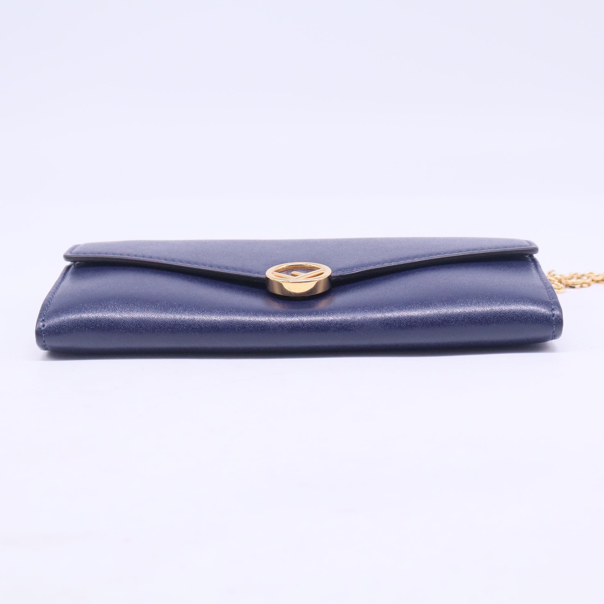 Navy Blue Leather Chain Wallet W20561
