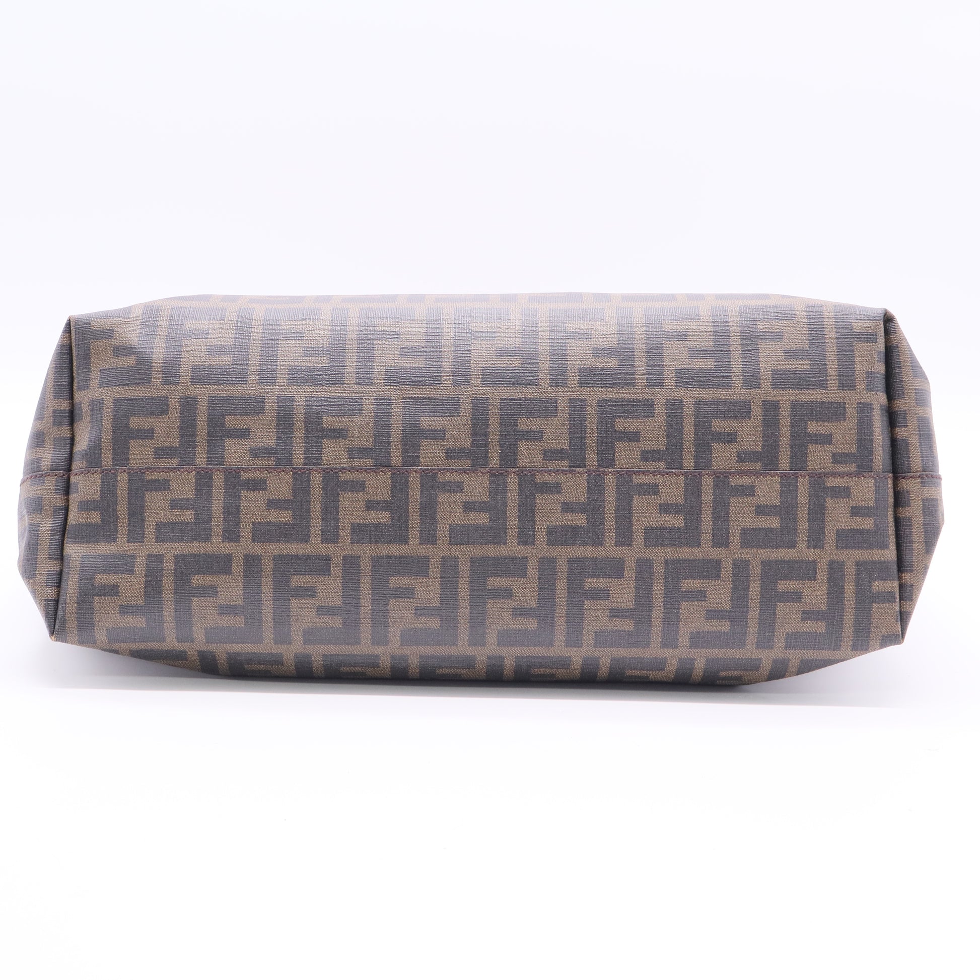 Fendi FF Logo Zucca Canvas Tote Bag Brown Twins LDJ2582