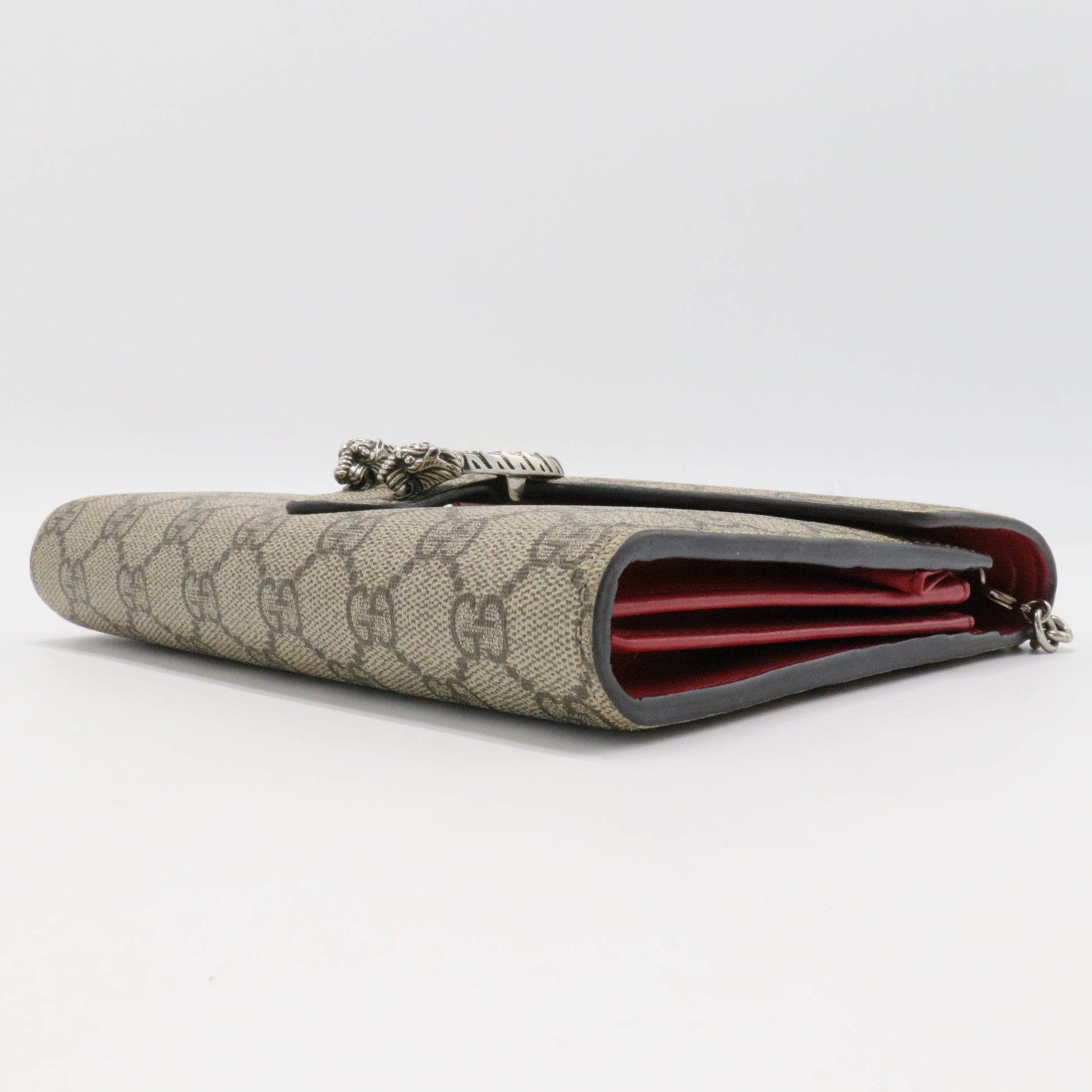 GG Supreme Monogram Mini Dionysus Chain Wallet