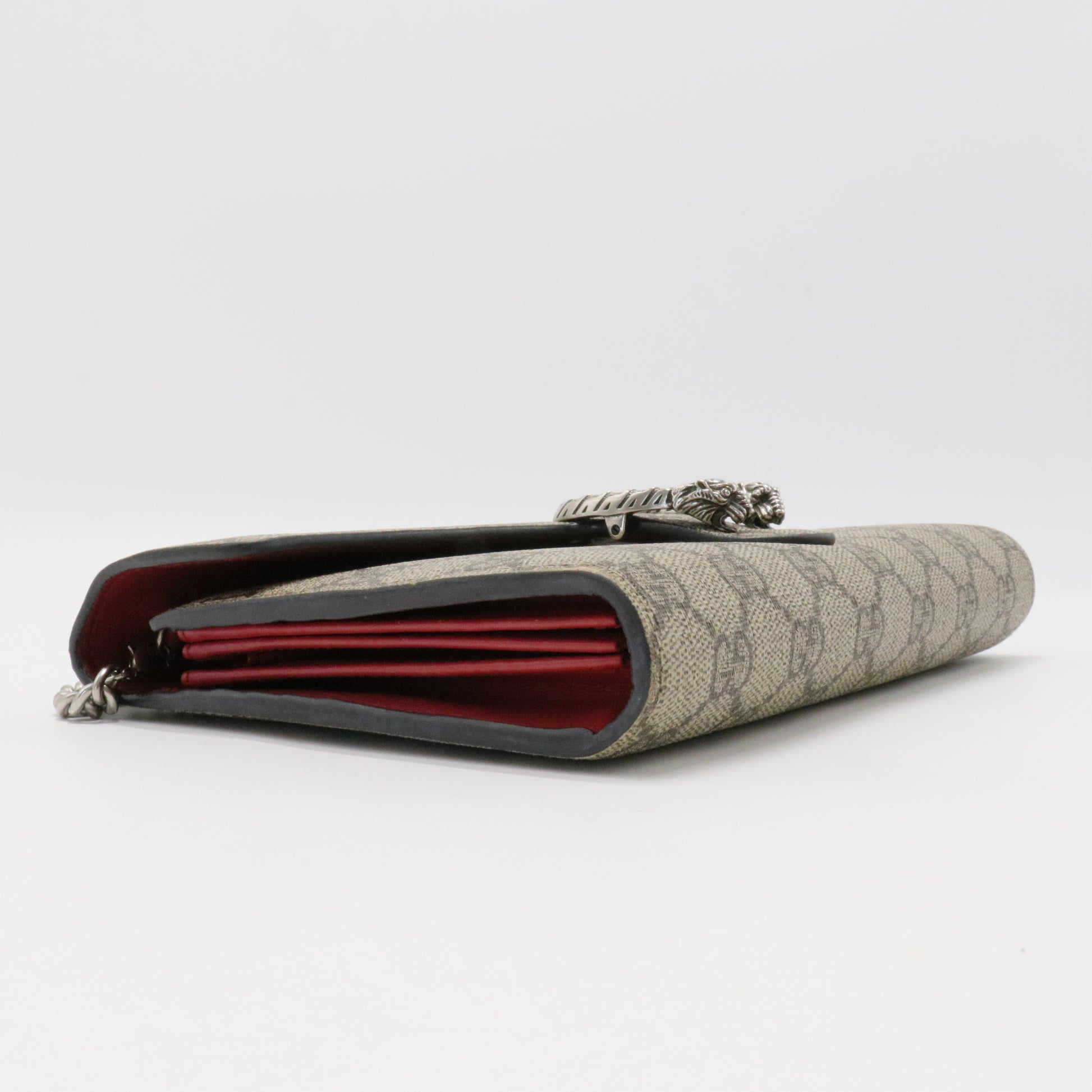 GG Supreme Monogram Mini Dionysus Chain Wallet