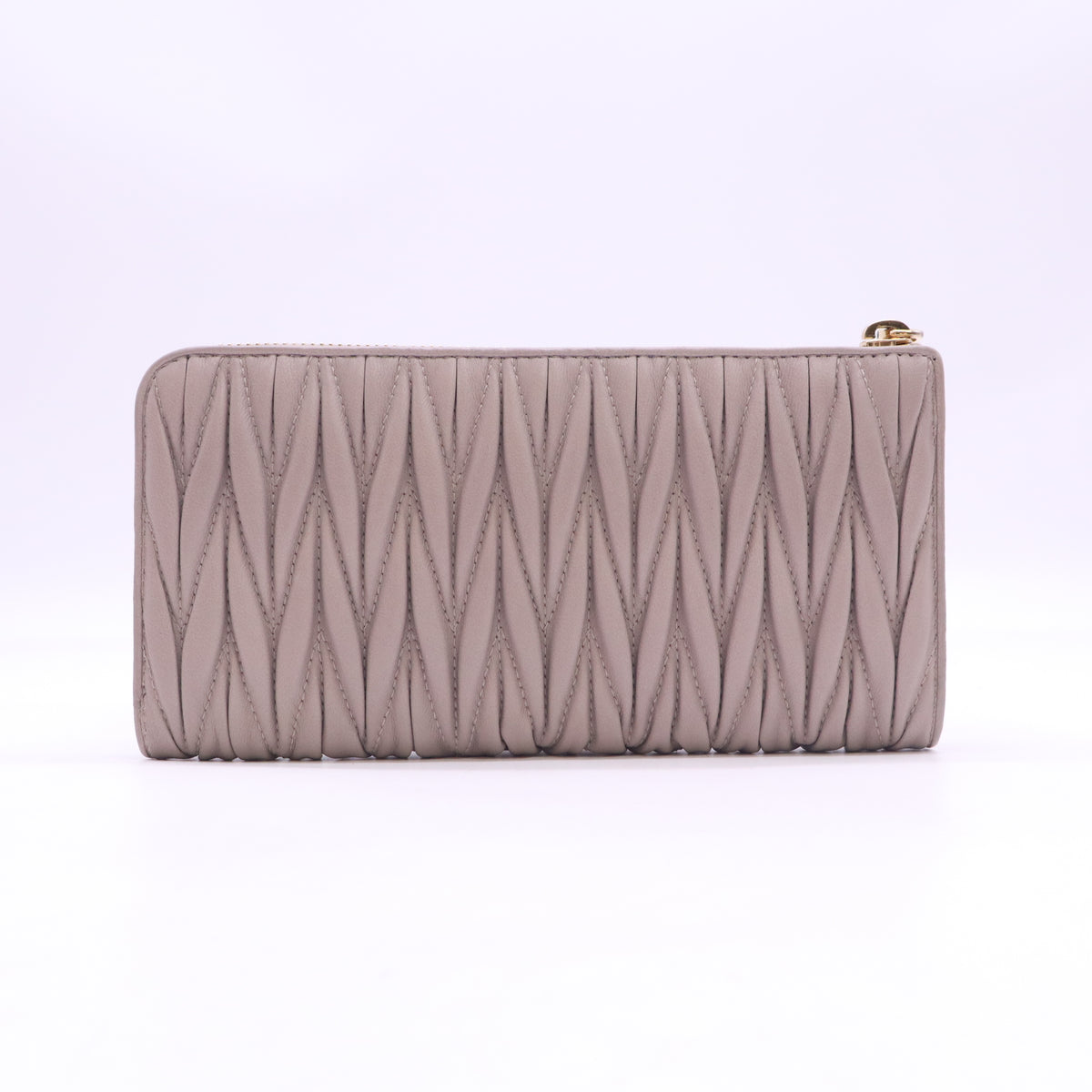 Miu Miu Matelassé Zip Around Long Wallet W23496