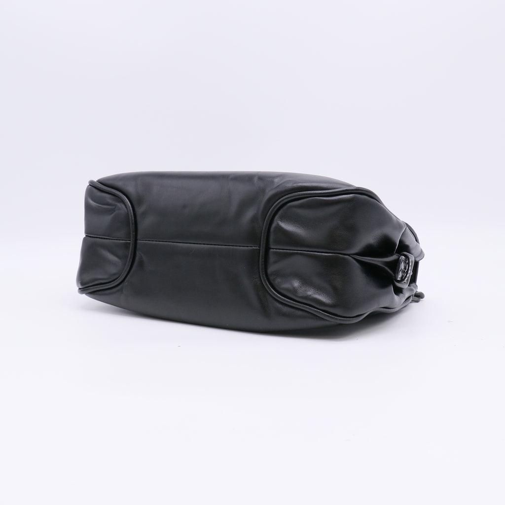 Bottega Veneta Rialto Shoulder Bag Leather with Intrecciato Detail Medium twins LDJ4829