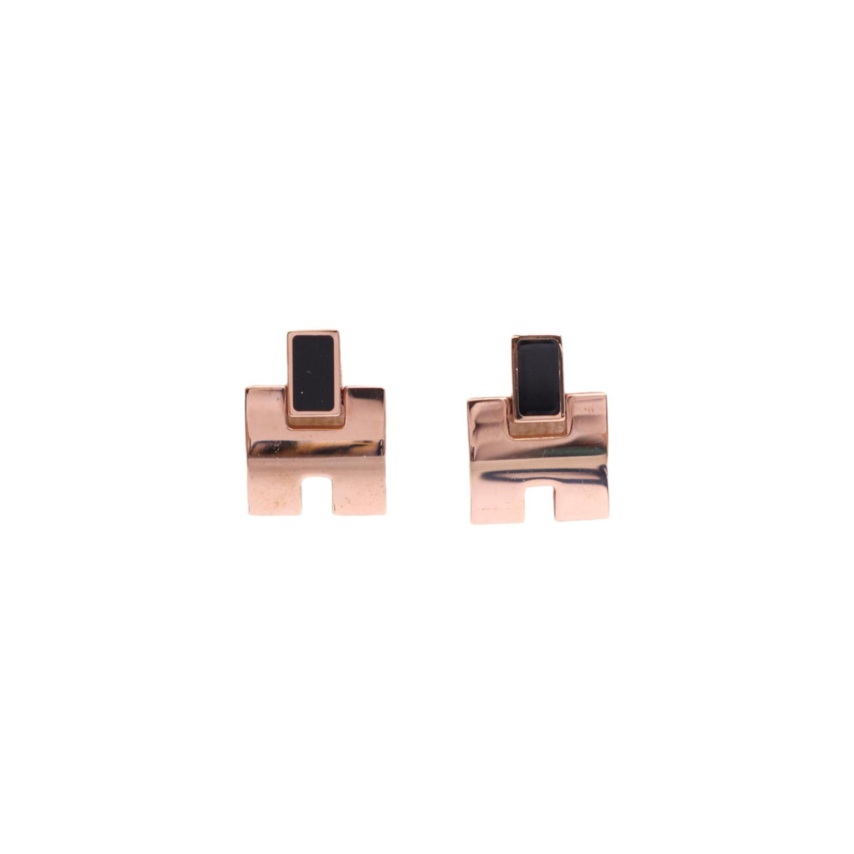 Rose Gold Lacquer Eileen Earrings Black W23476