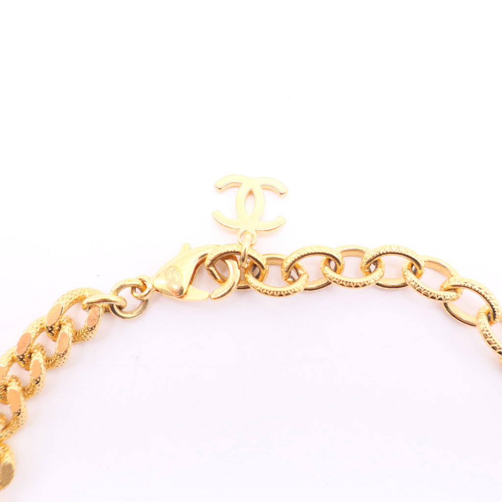 Chanel Chanel 2024 Strass CC Logo Chain Choker Twins LDJ2598