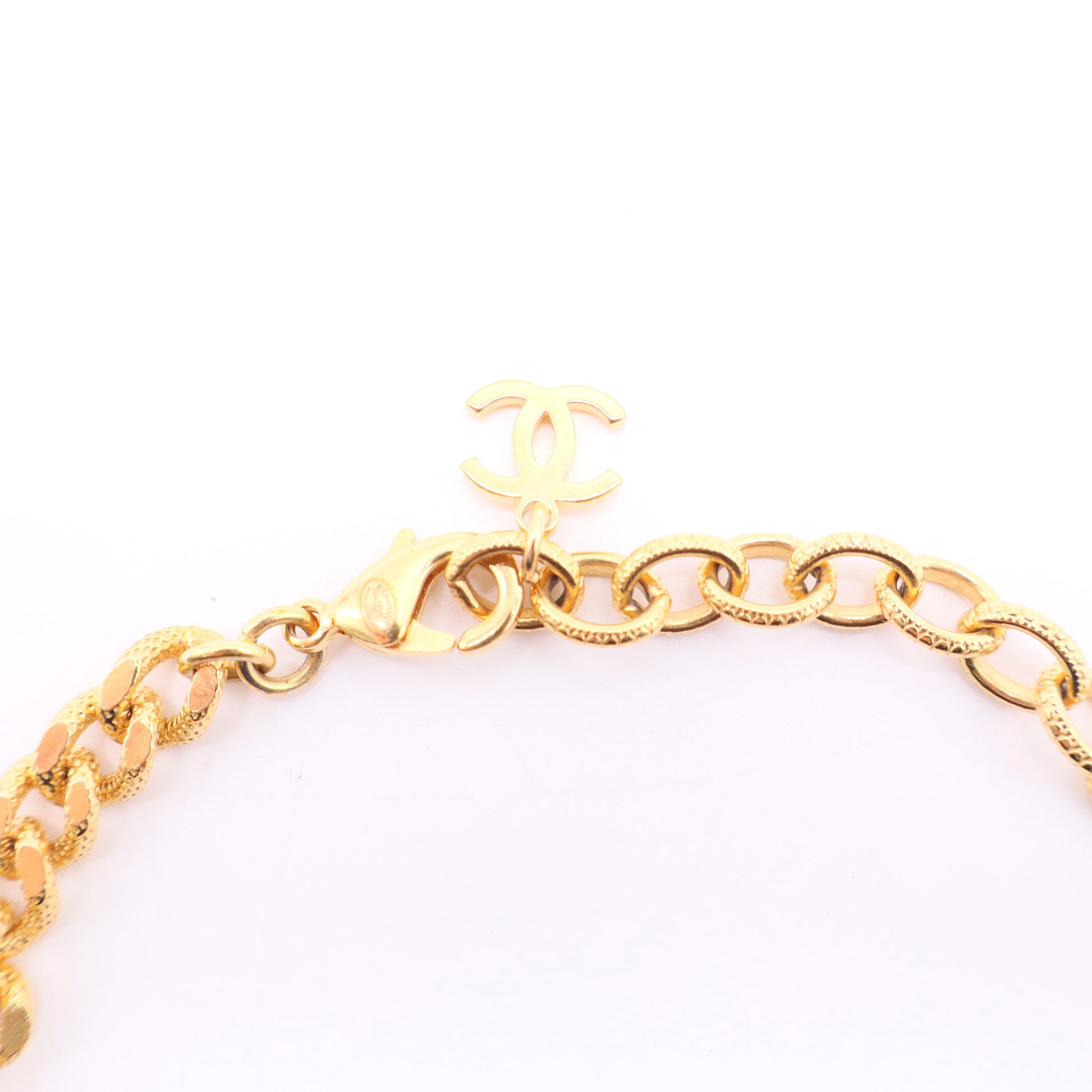 Chanel Chanel 2024 Strass CC Logo Chain Choker Twins LDJ2598