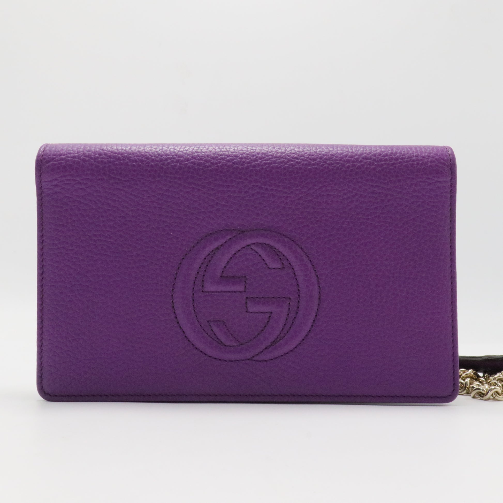 Pebbled Calfskin Soho Wallet on Chain