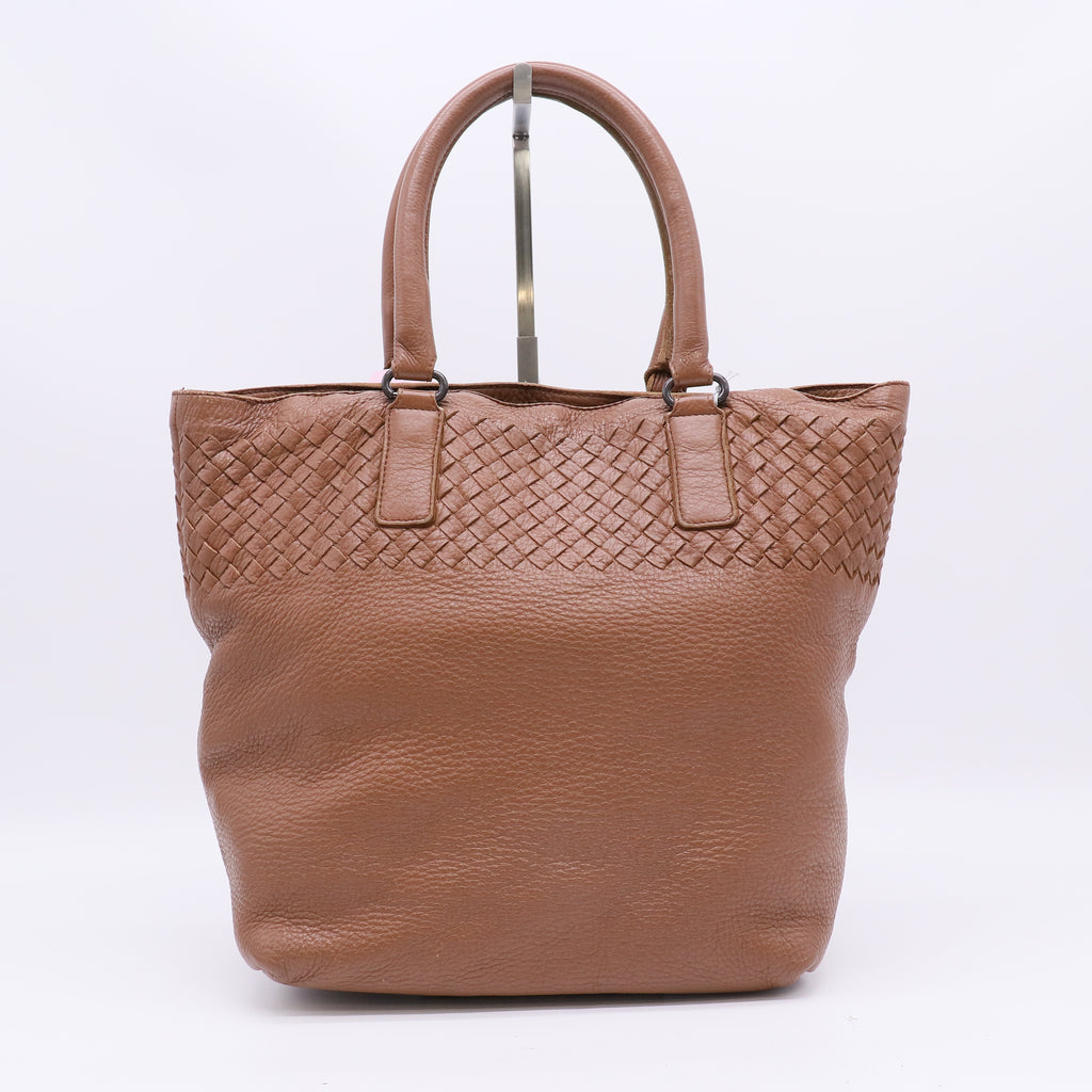 Bottega Veneta Brown Cervo Leather Small Tote Bag twins LDJ4833