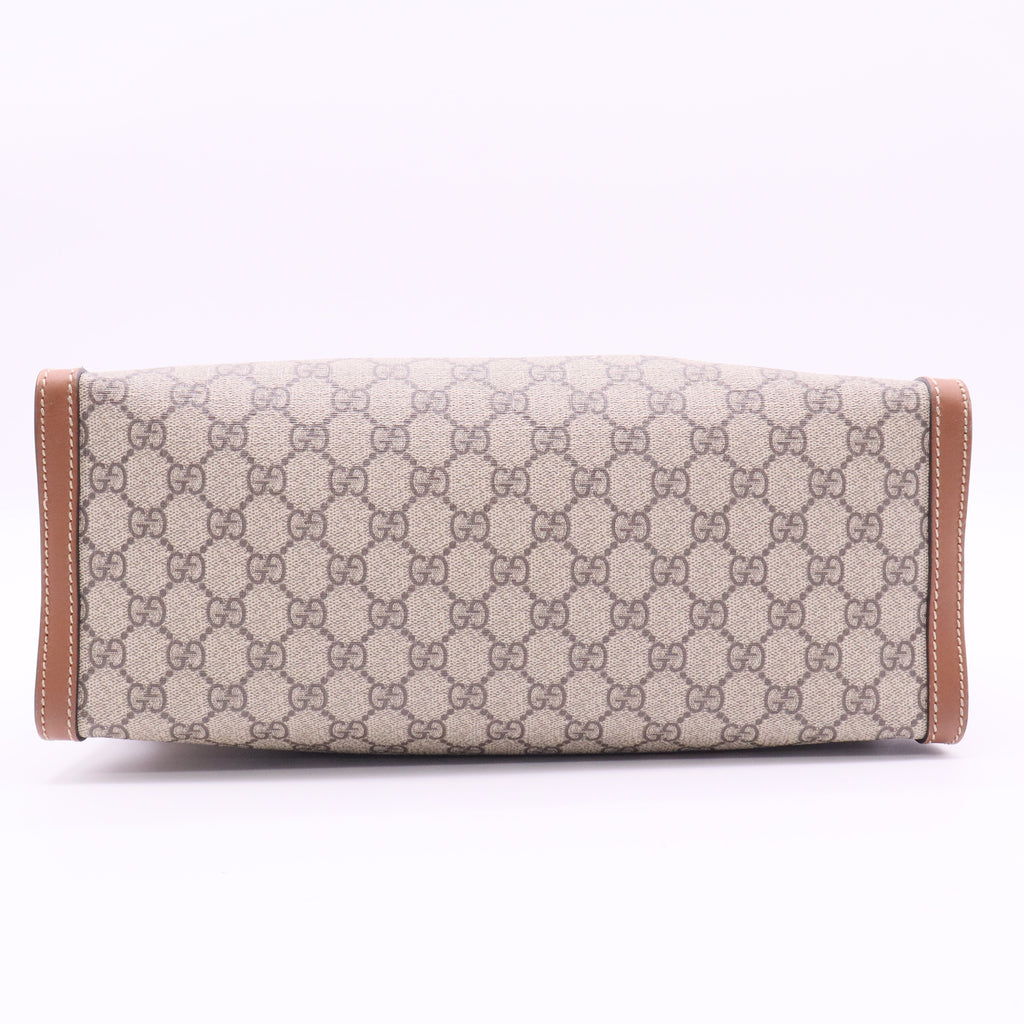 Padlock Chain Tote GG Coated Canvas with Leather Medium twins