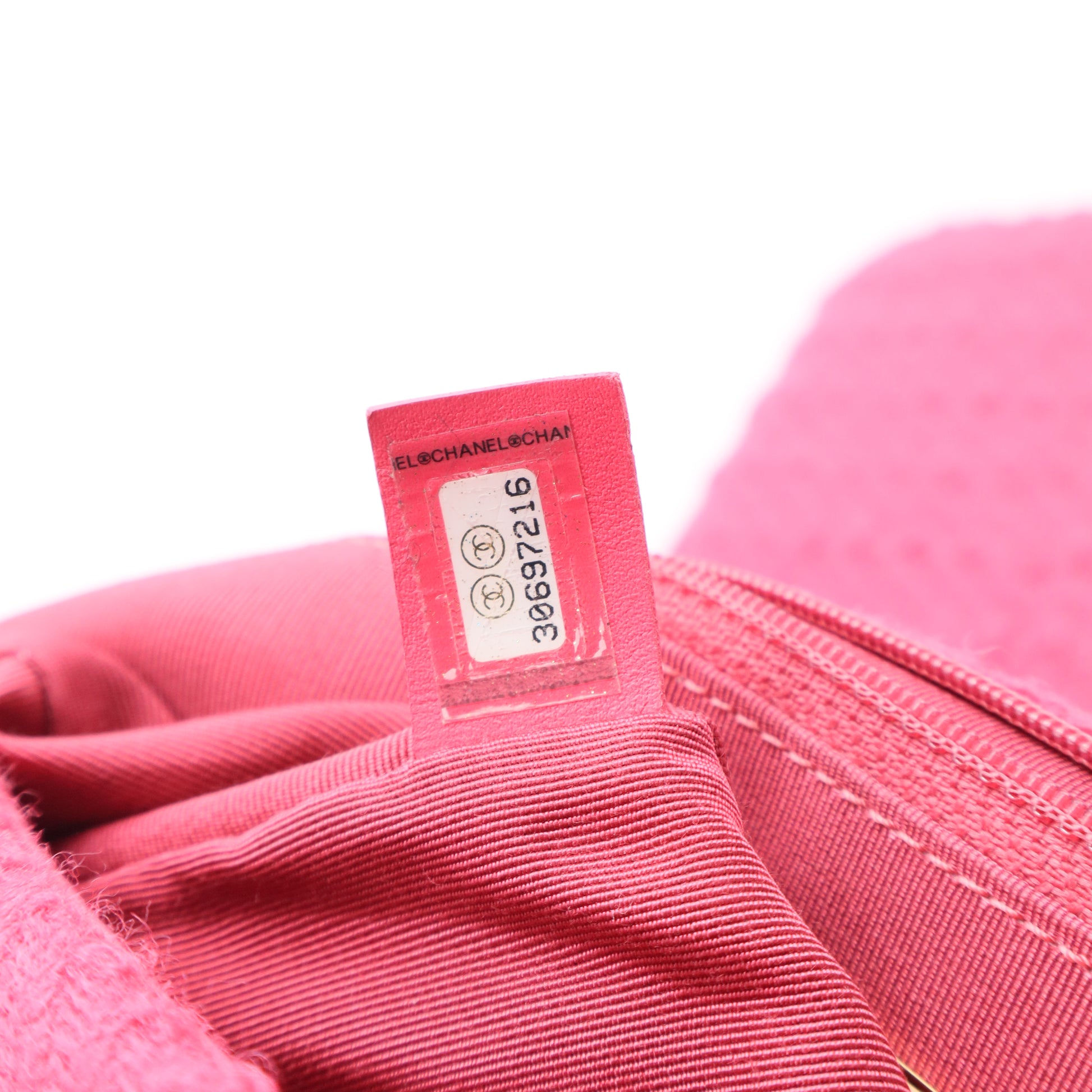 Pink Quilted Tweed Small Chanel 19 Bag