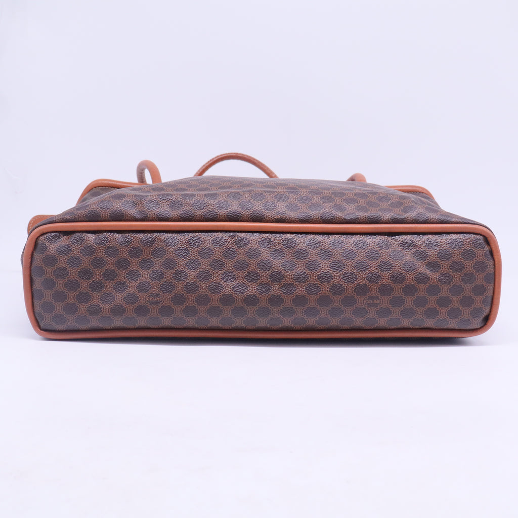 Macadam Canvas Tote Bag PVC Leather Brown B20792