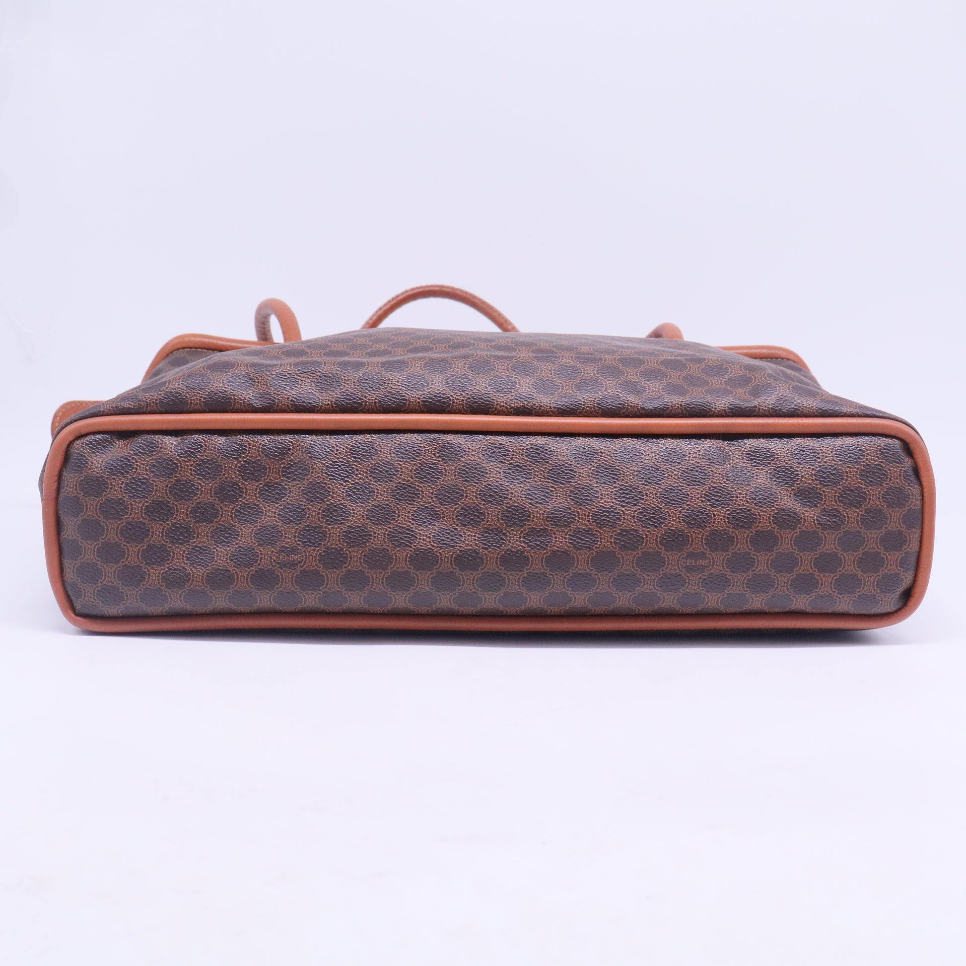 Macadam Canvas Tote Bag PVC Leather Brown B20792