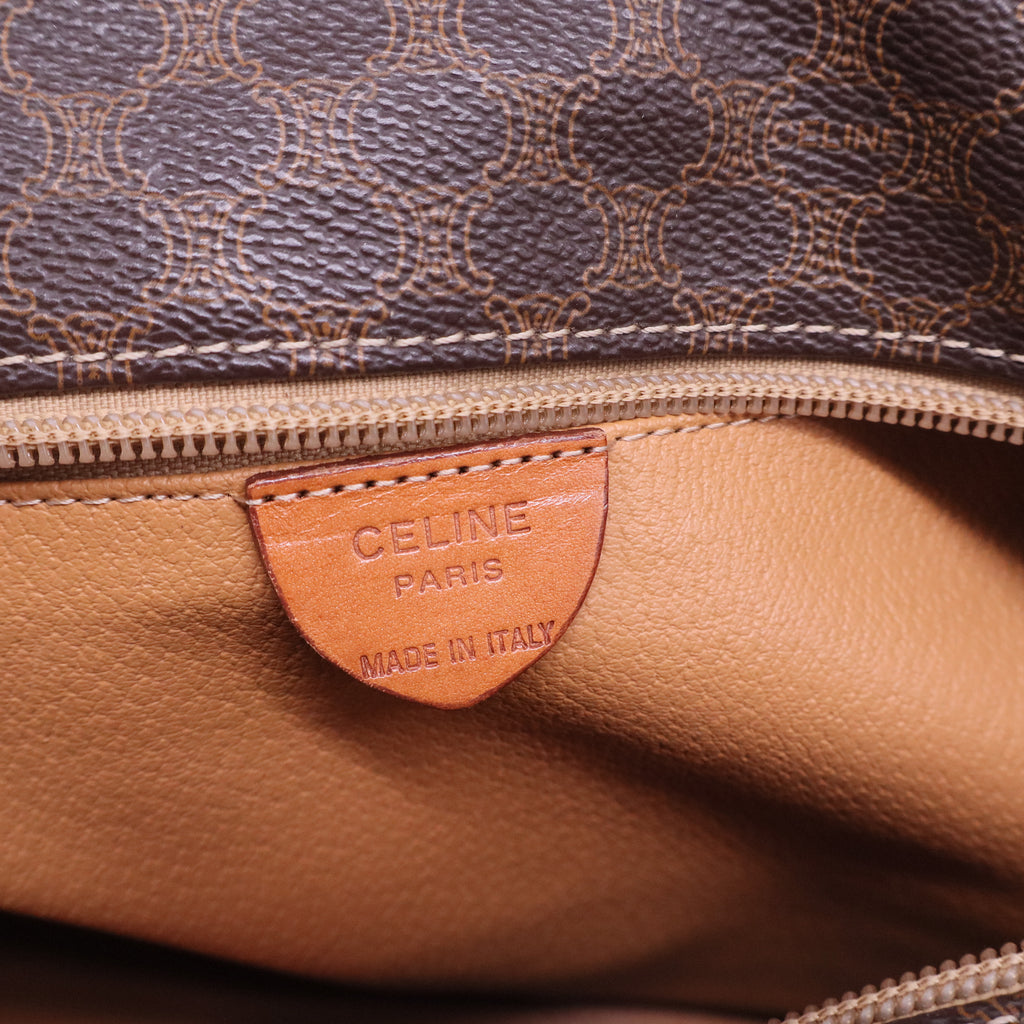 Macadam Canvas Tote Bag PVC Leather Brown B20792