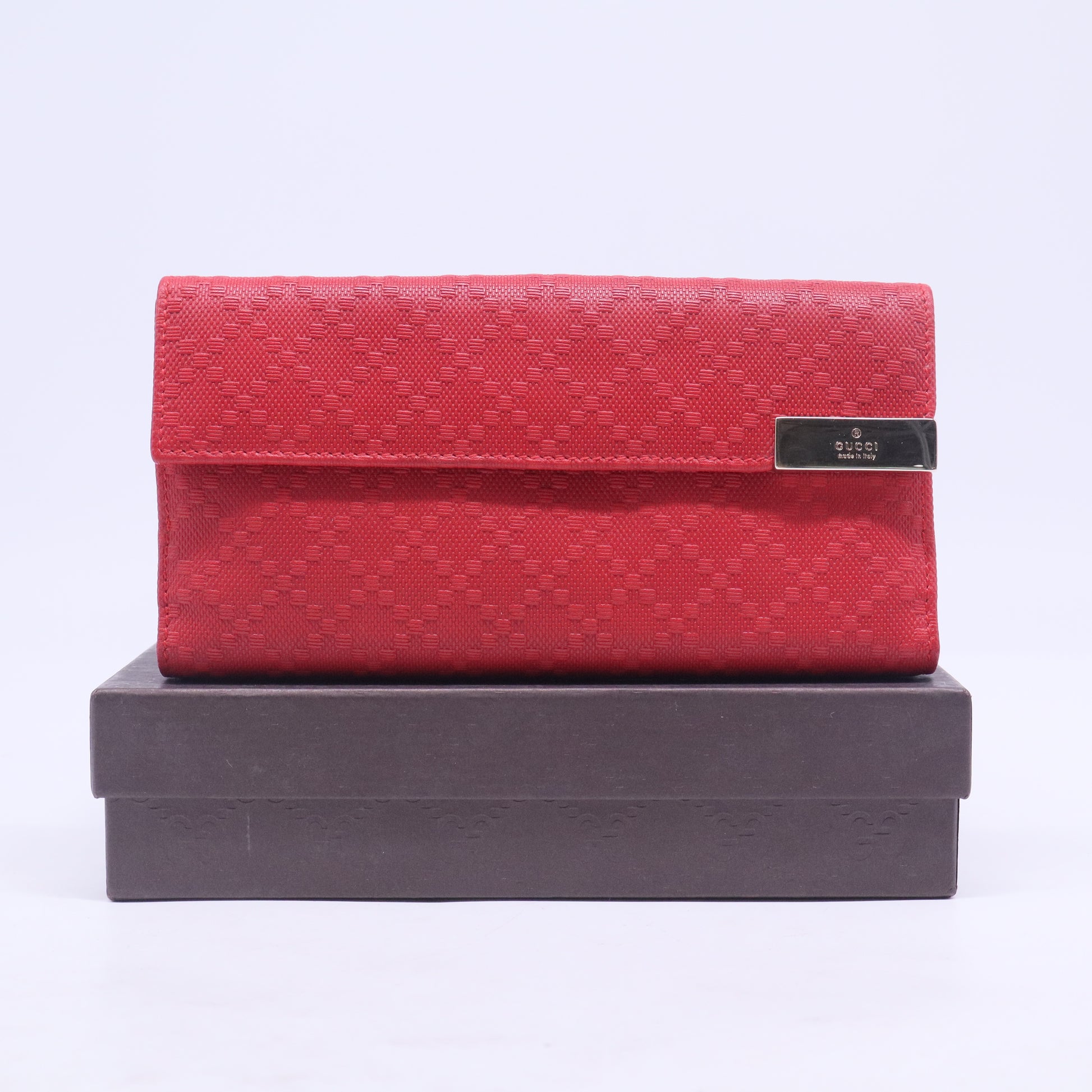 Microguccissima Leather Continental Wallet W20538