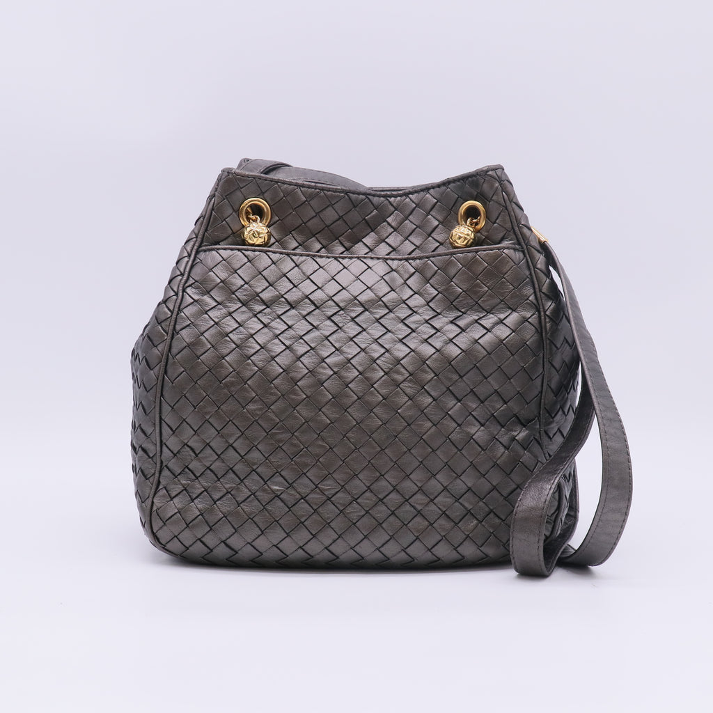 Bottega Veneta Vintage Intrecciato Bucket Shoulder Bag twins B23790