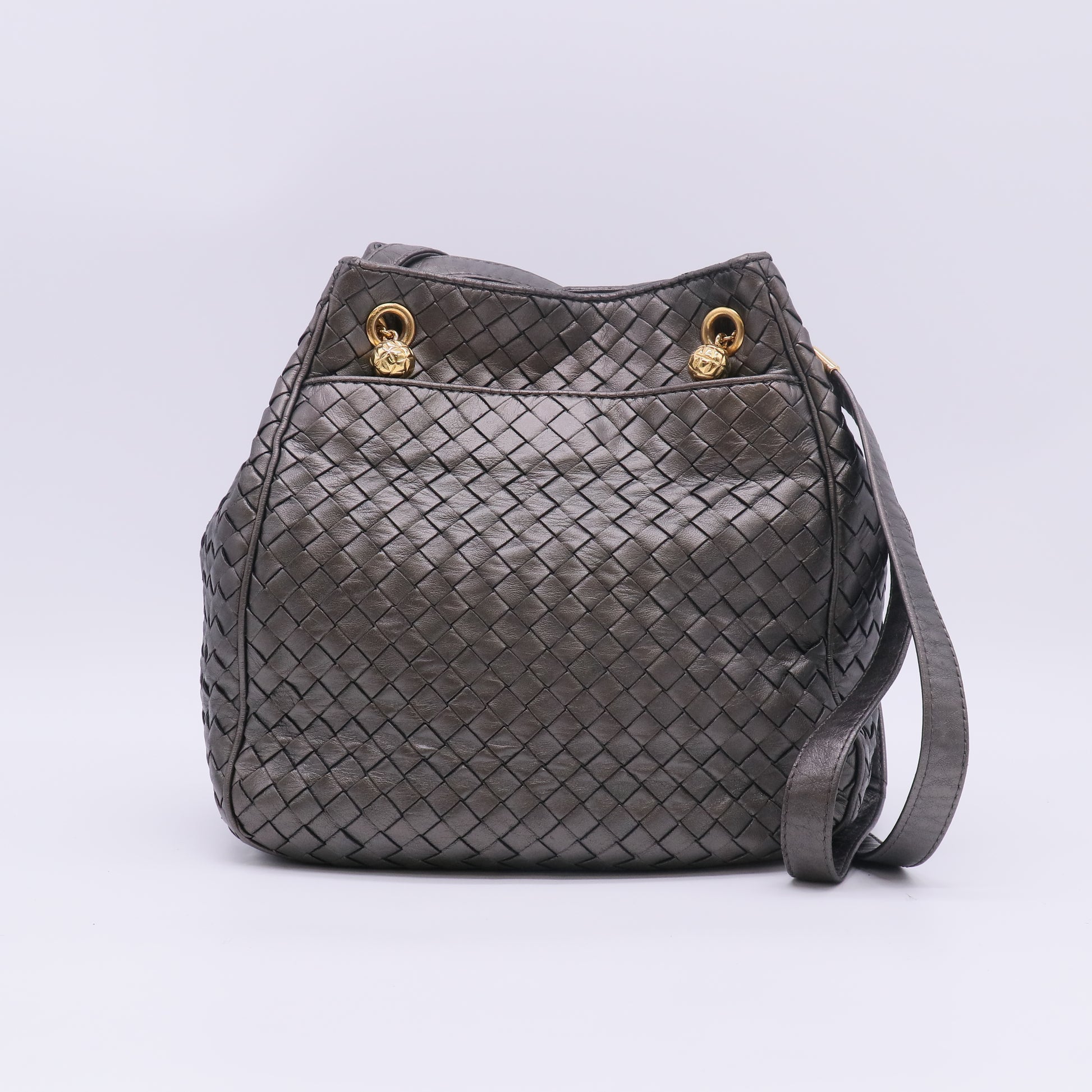 Bottega Veneta Vintage Intrecciato Bucket Shoulder Bag twins B23790
