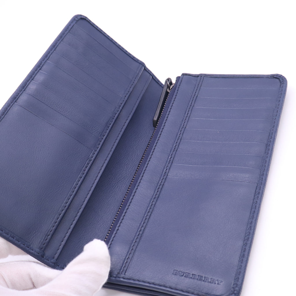 Burberry Leather Long Bi-fold Wallet W23617
