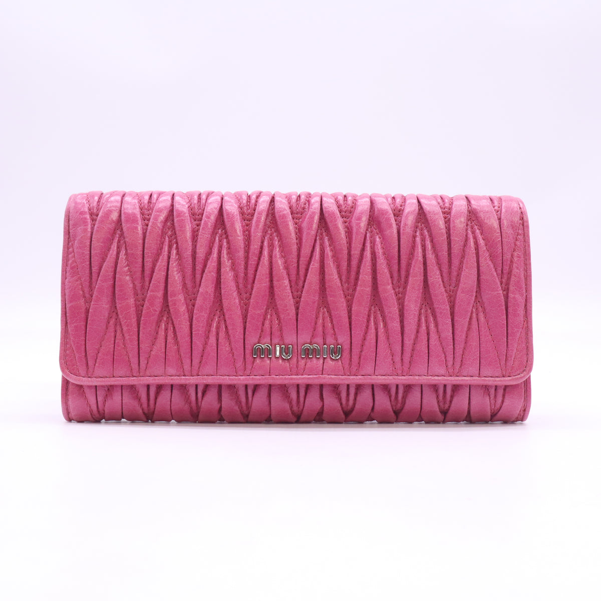Miu Miu Matelassé Nappa Long Flap Wallet W23551