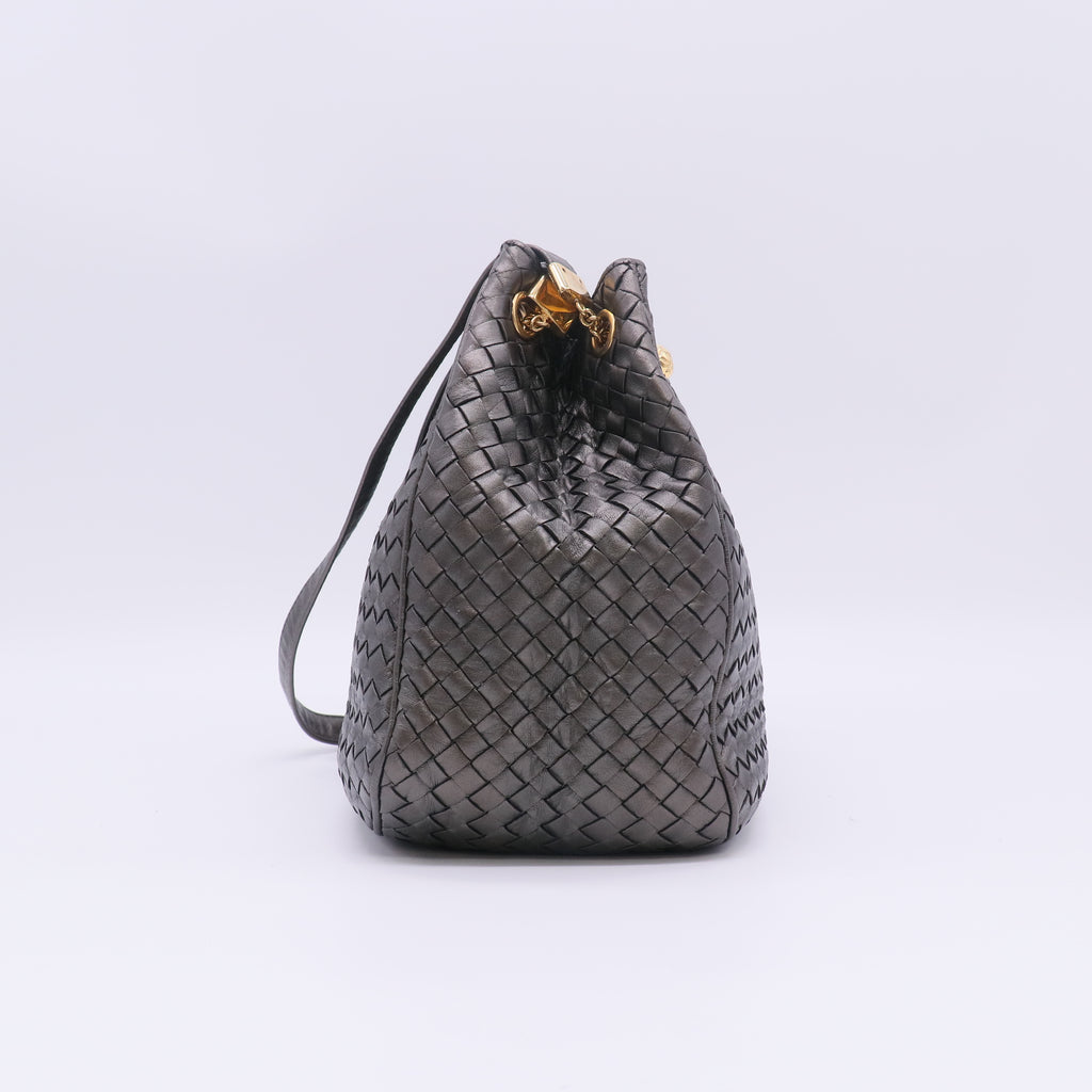 Bottega Veneta Vintage Intrecciato Bucket Shoulder Bag twins B23790