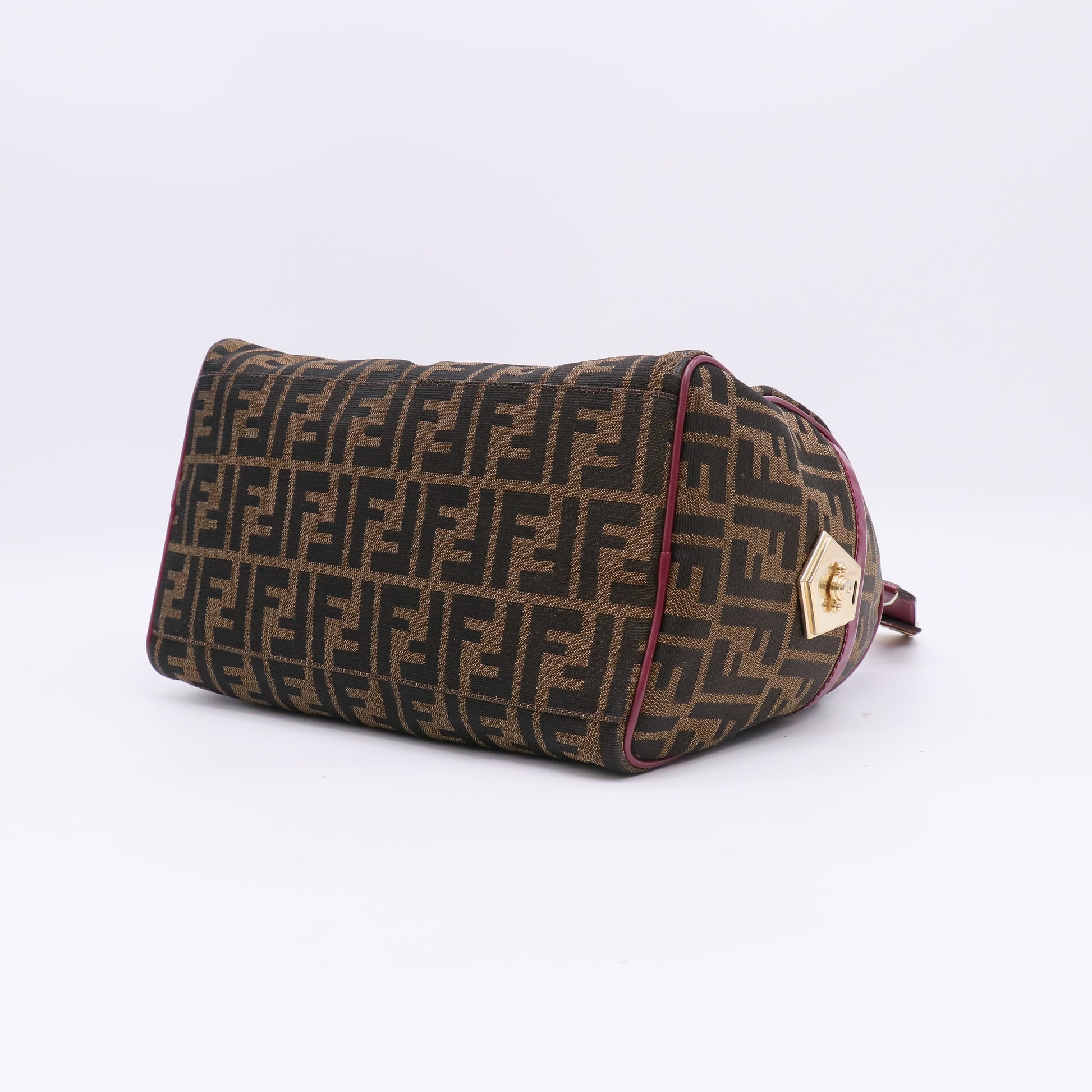 Fendi Vintage Zucca Canvas  Boston Bag twins LDJ4824