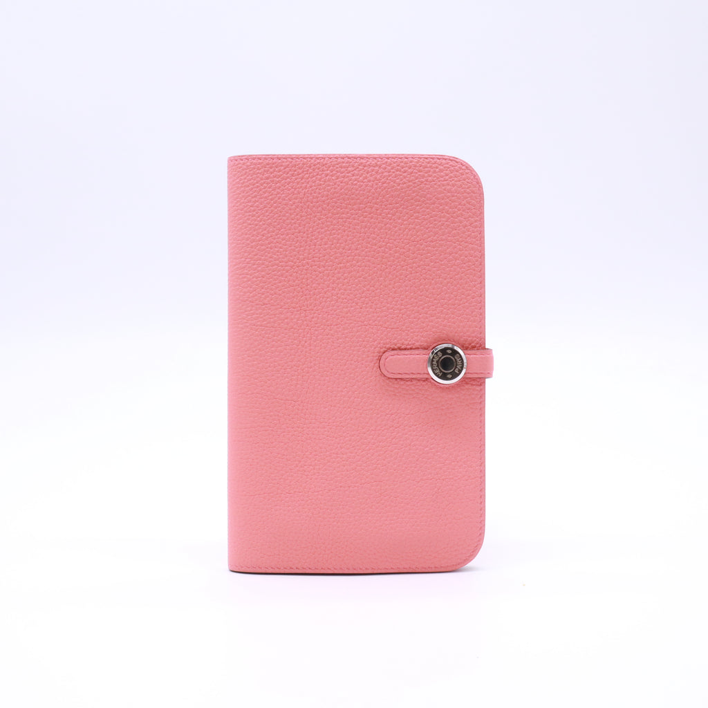Dogon Duo Long Wallet in Pink Leather W22760