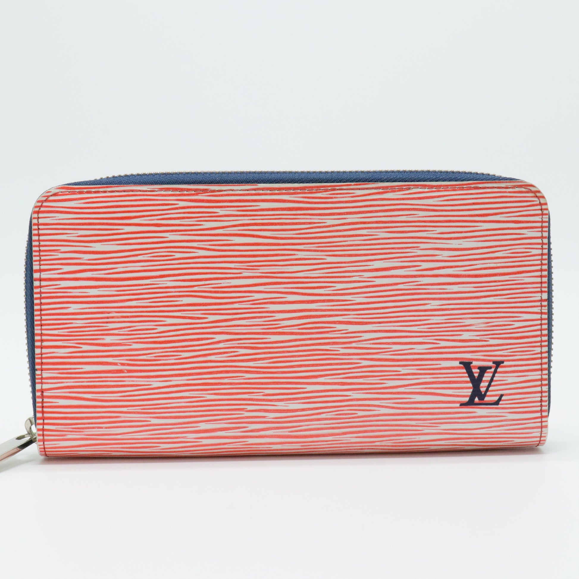 LOUIS VUITTON Epi Denim Zippy wallet Zip Around Long Wallet Red
