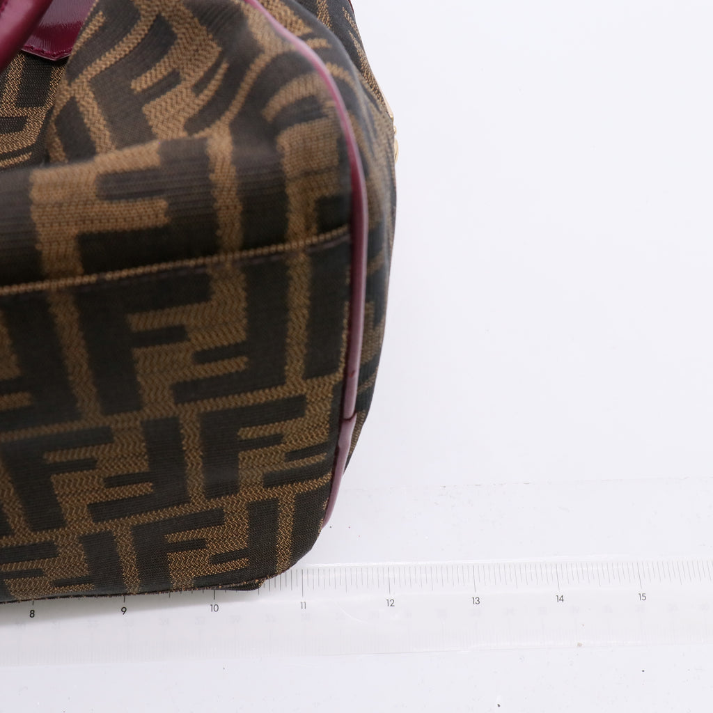 Fendi Vintage Zucca Canvas  Boston Bag twins LDJ4824