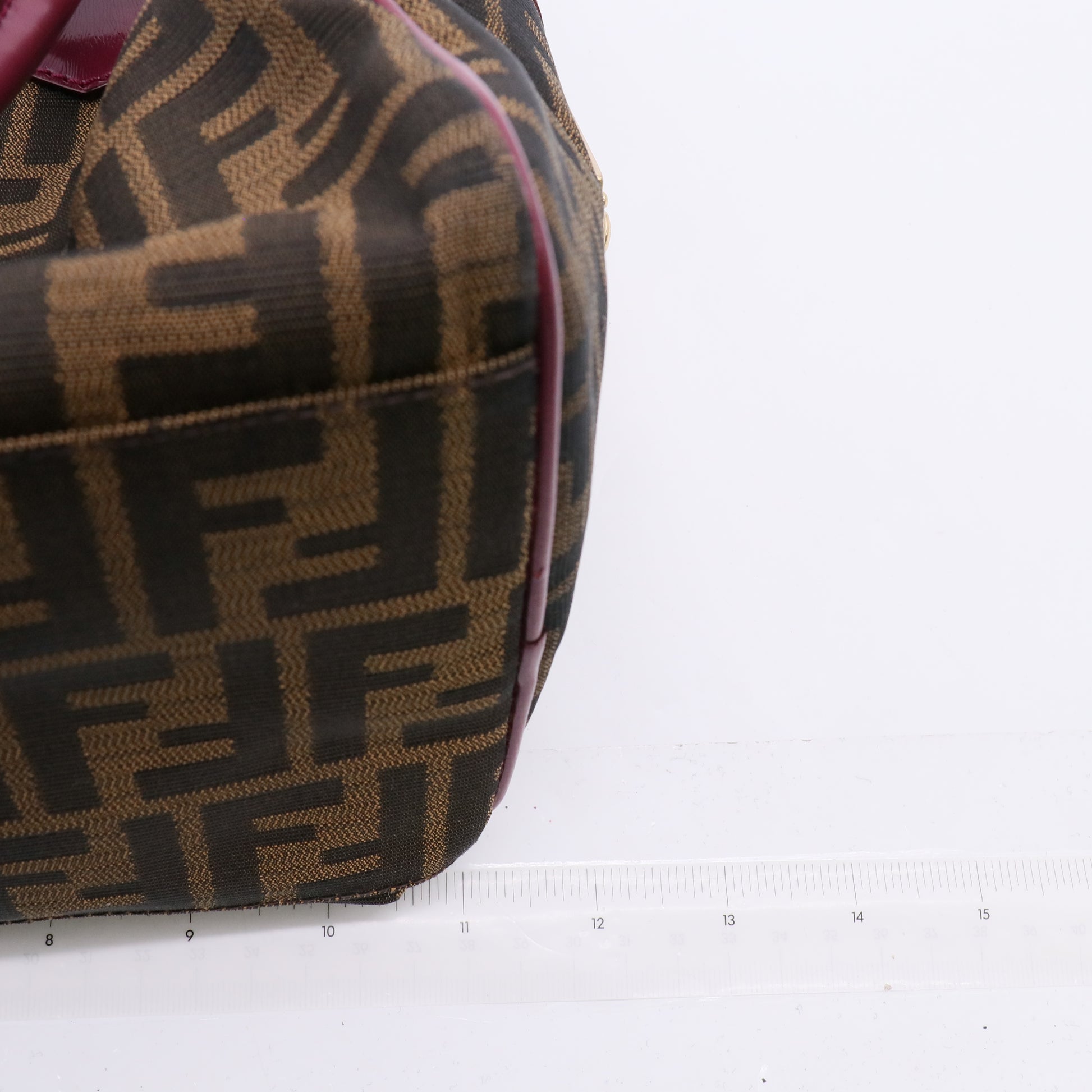 Fendi Vintage Zucca Canvas  Boston Bag twins LDJ4824
