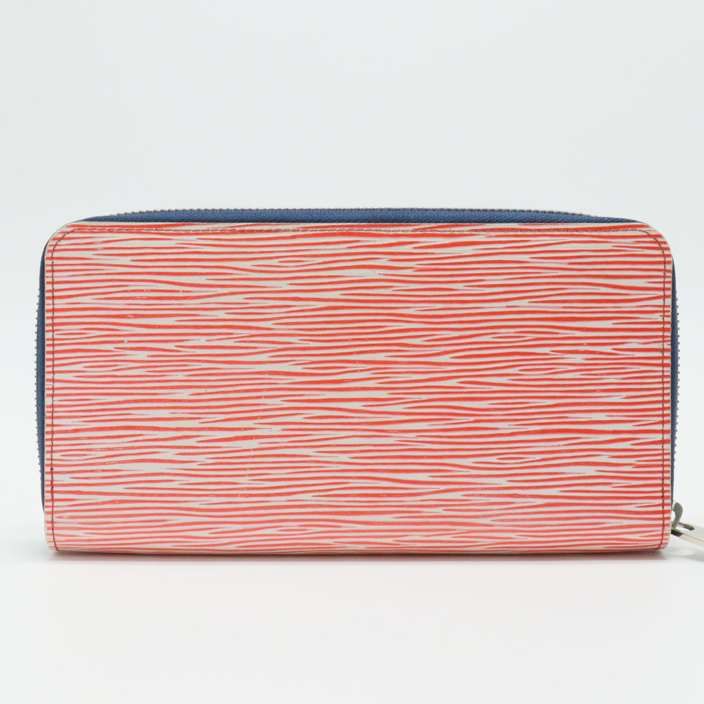 LOUIS VUITTON Epi Denim Zippy wallet Zip Around Long Wallet Red