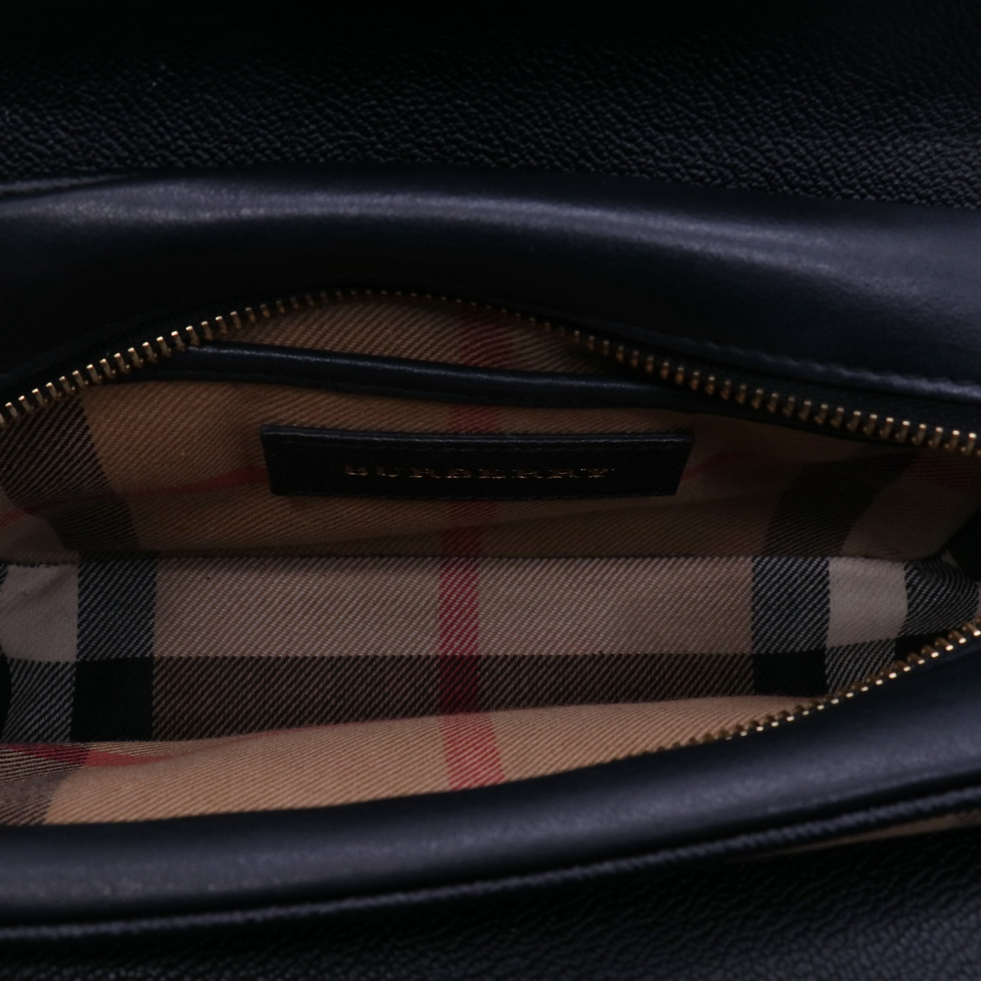 Burberry Black Grained Leather Small Buckle Crossbody Bag twins B21502