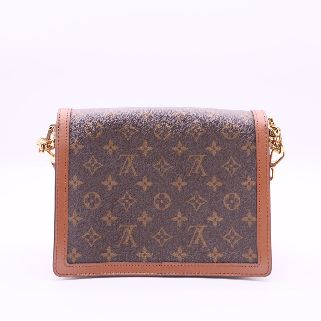 Louis Vuitton Monogram Reverse Dauphine  2WAY Chain Crossbody Bag Brown twins