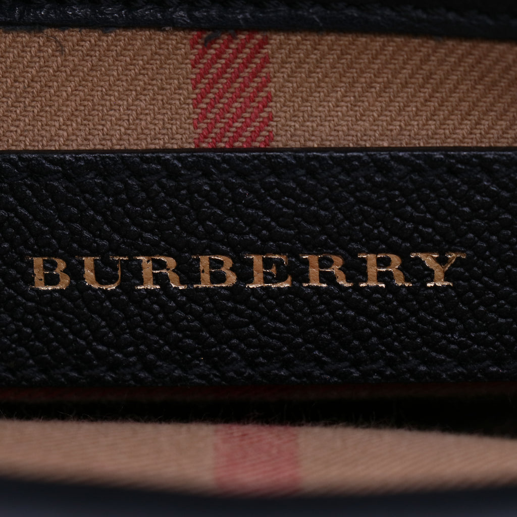 Burberry Black Grained Leather Small Buckle Crossbody Bag twins B21502